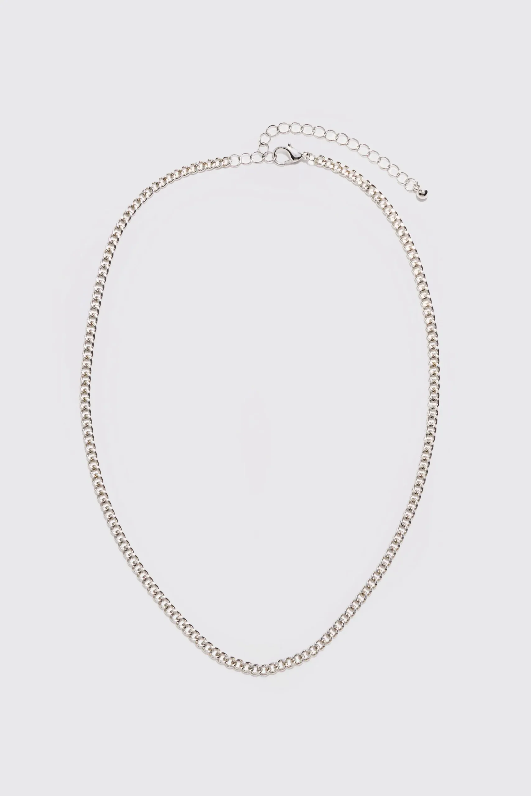 3 Pack Chain Necklace In Silver | BoohooMAN UK