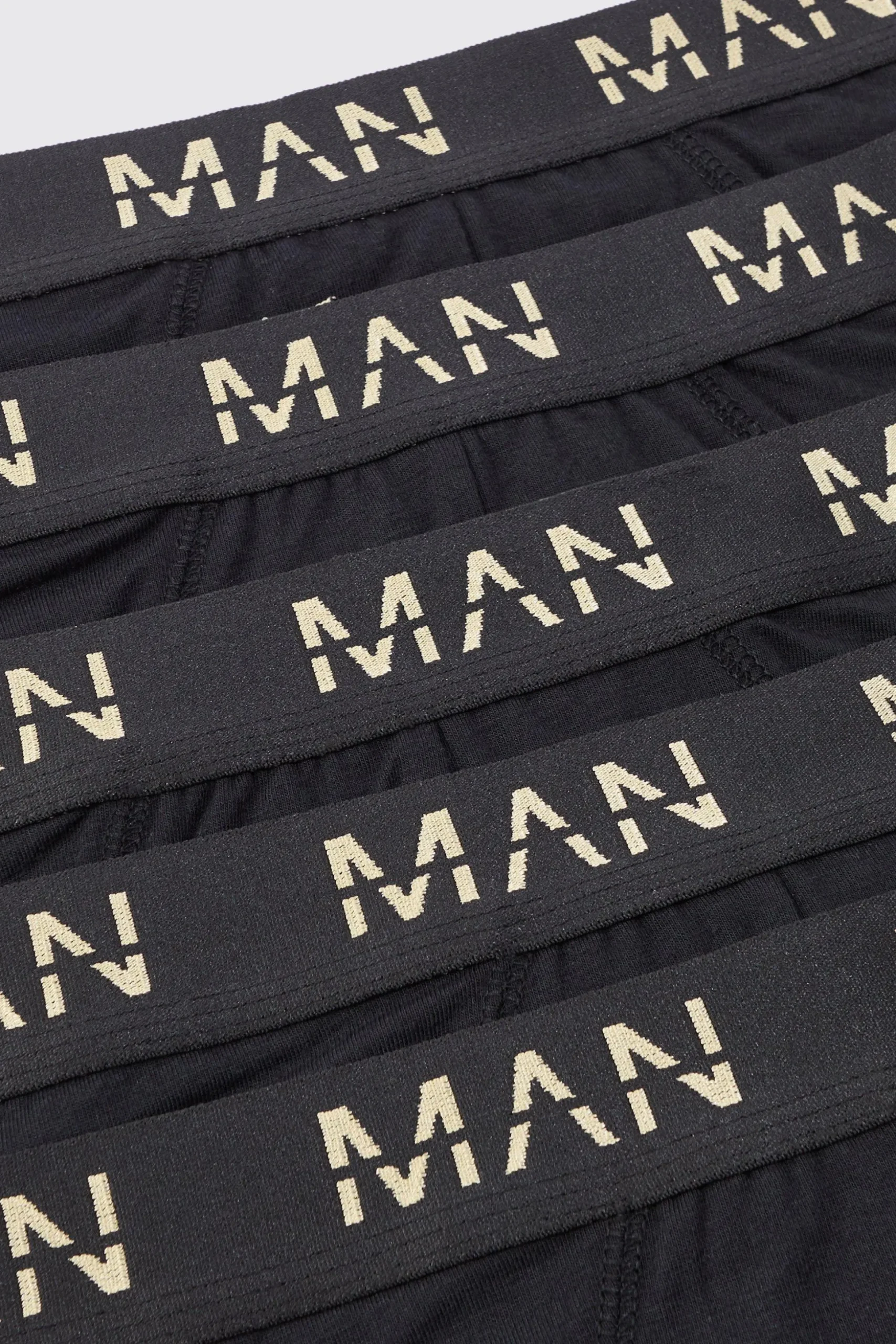 5 Pack Gold Man Dash Briefs In Black | BoohooMAN UK