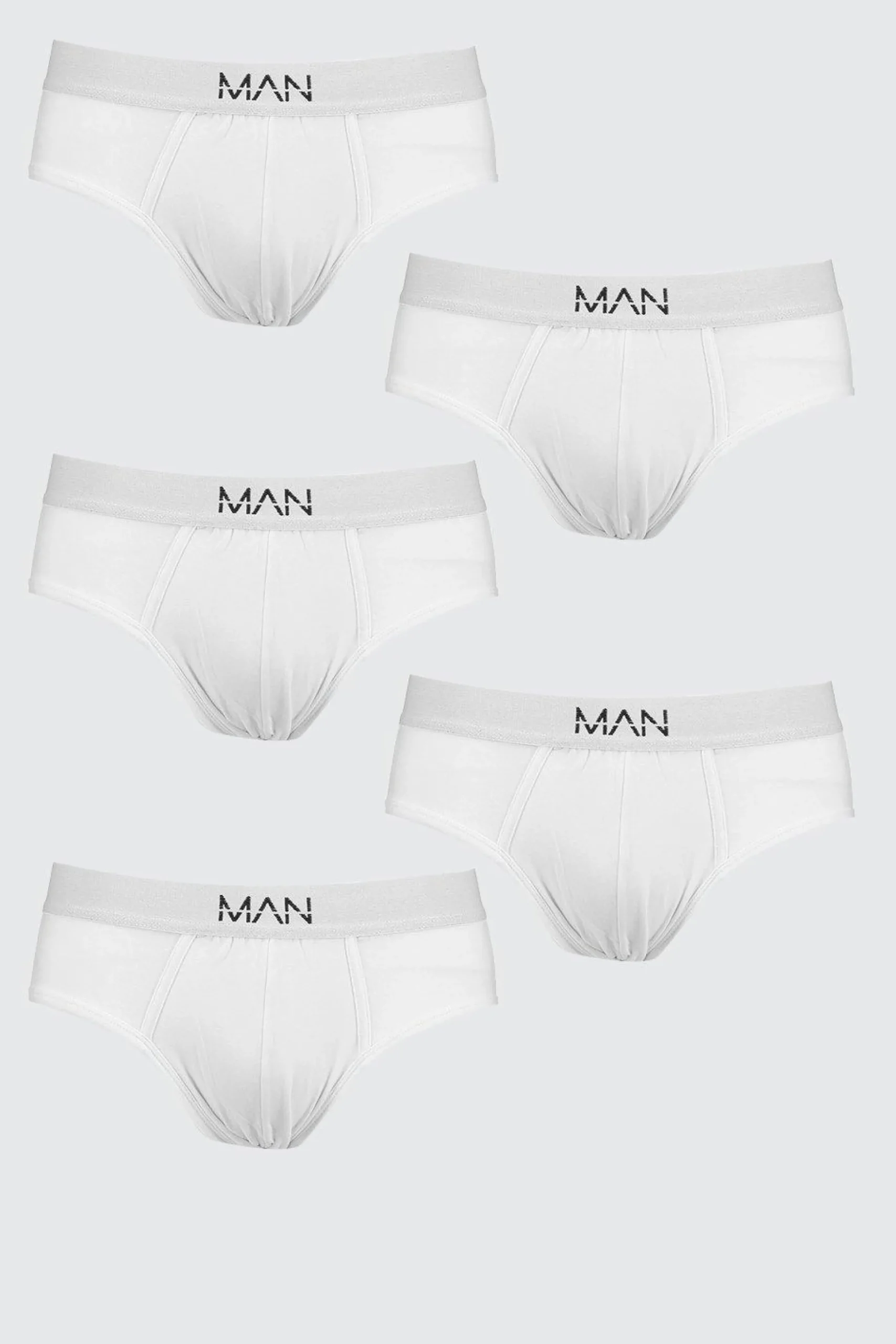 5 Pack MAN Dash Briefs | BoohooMAN UK