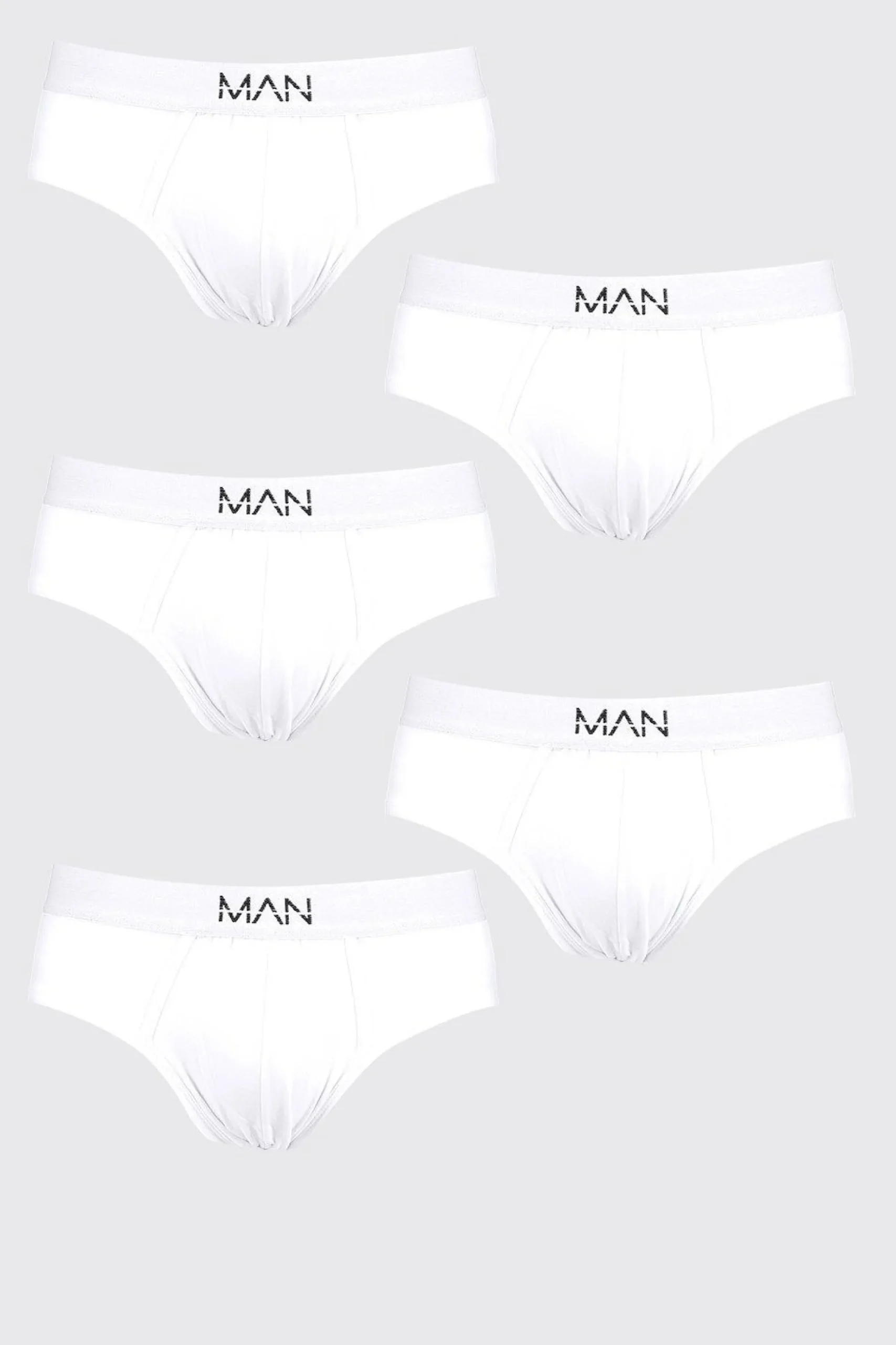 5 Pack MAN Dash Briefs | BoohooMAN UK