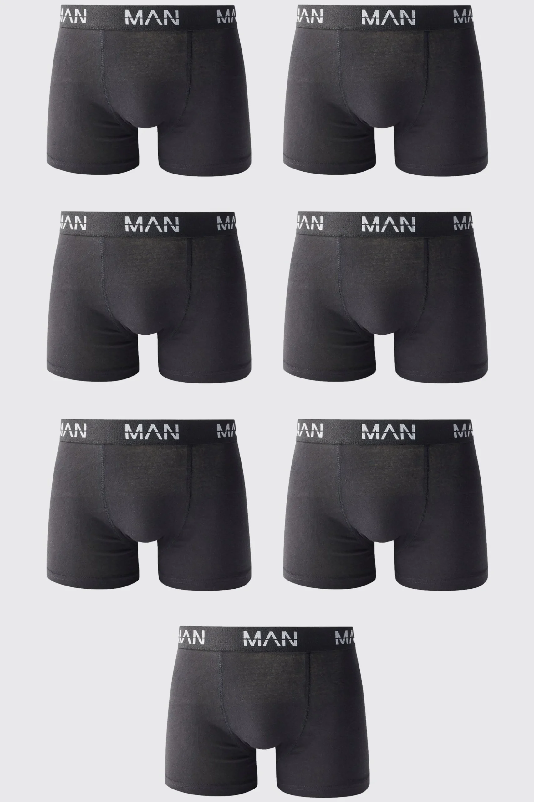 7 Pack Man Dash Repeat Classic Trunks | BoohooMAN UK