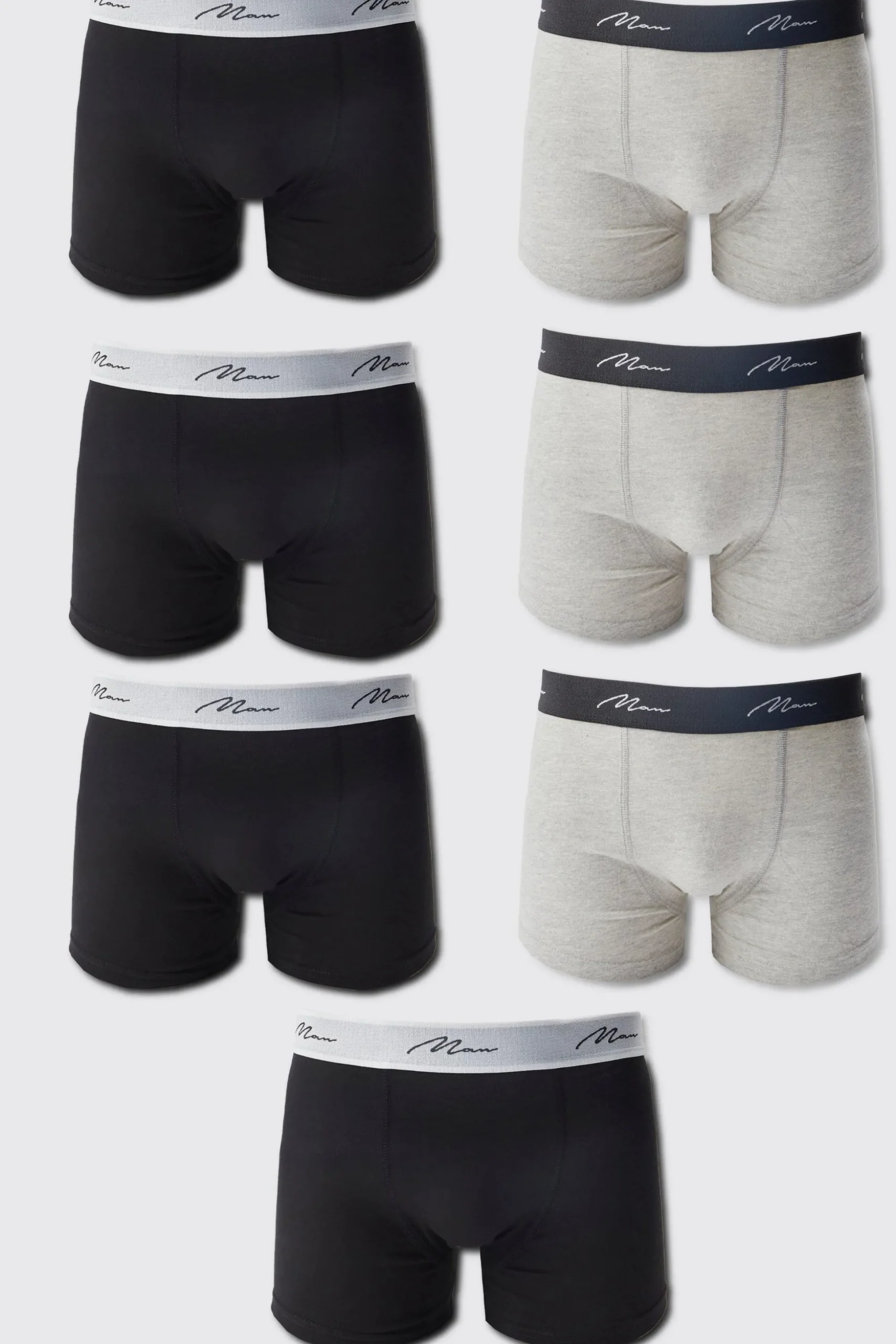 7 Pack Man Signature Mixed Colour Trunks | BoohooMAN UK