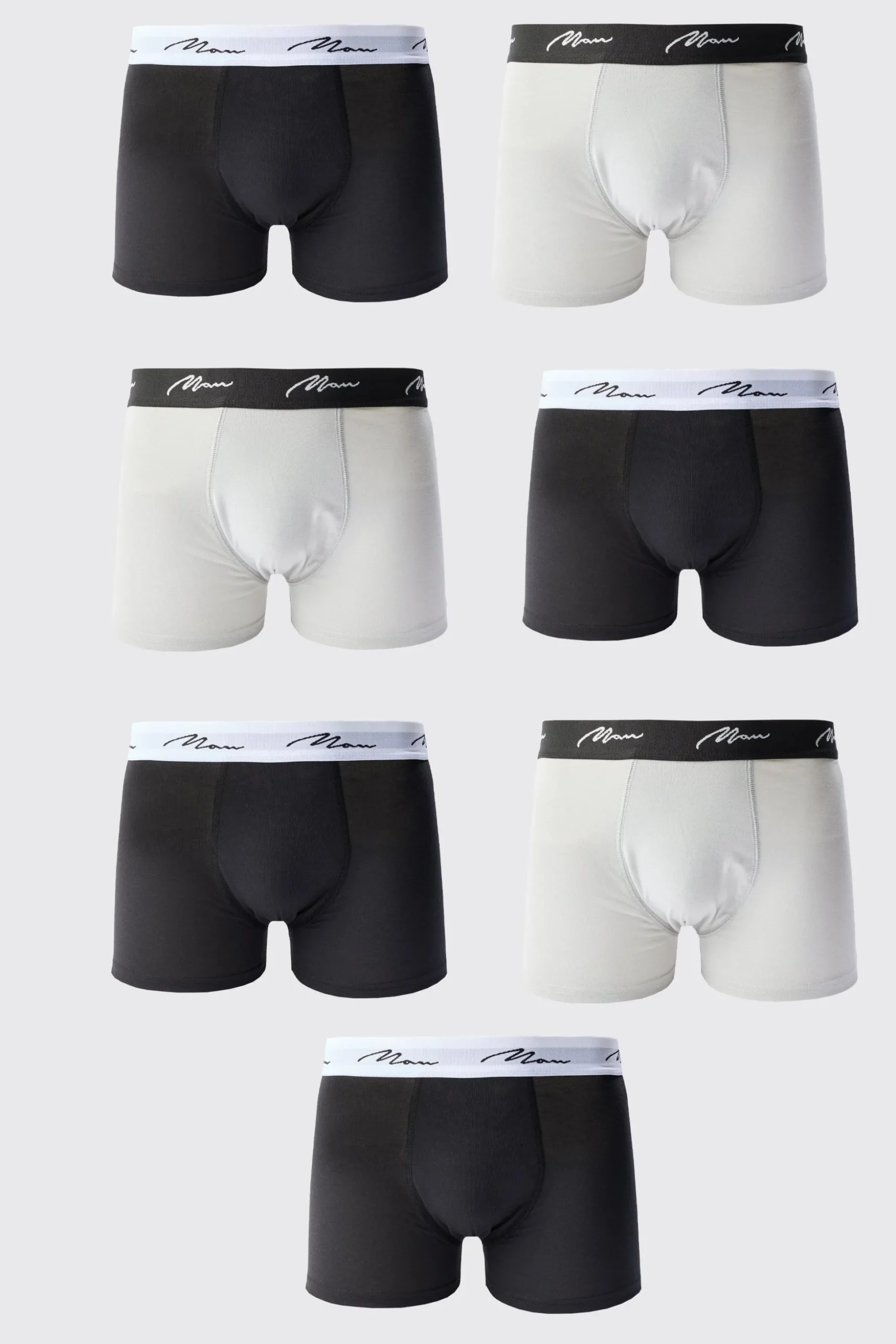 7 Pack Man Signature Mixed Colour Trunks | BoohooMAN UK