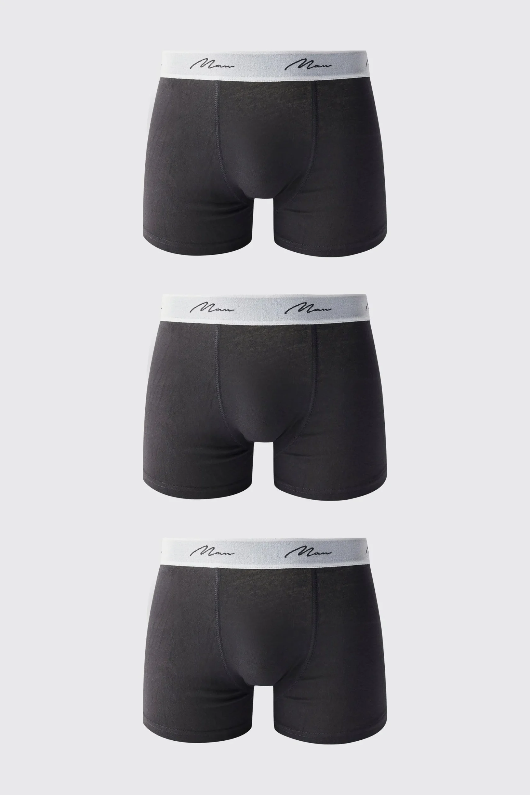 3 Pack Man Signature Trunks | BoohooMAN UK