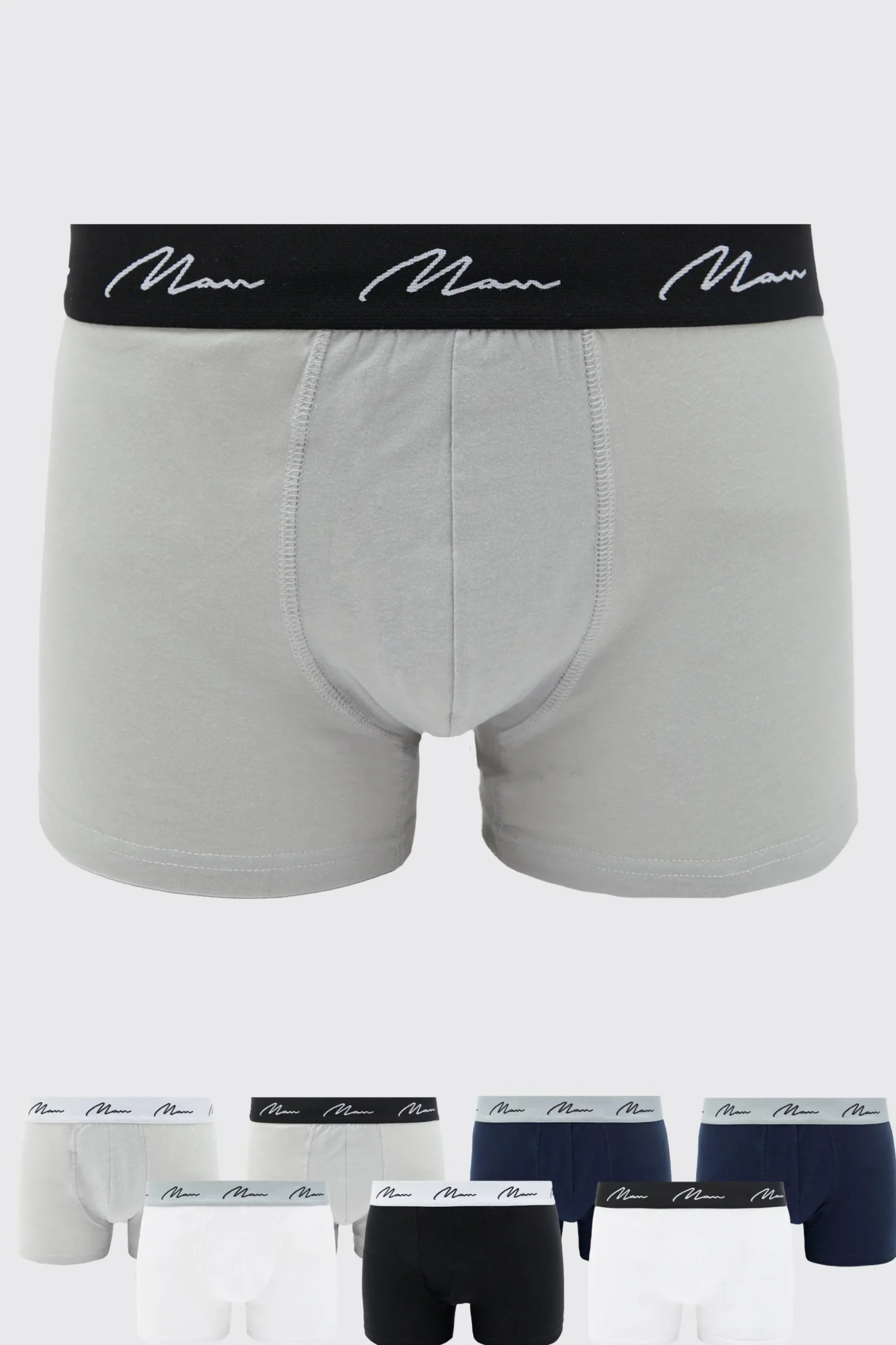 7 Pack Mixed Colour Man Trunks | BoohooMAN UK