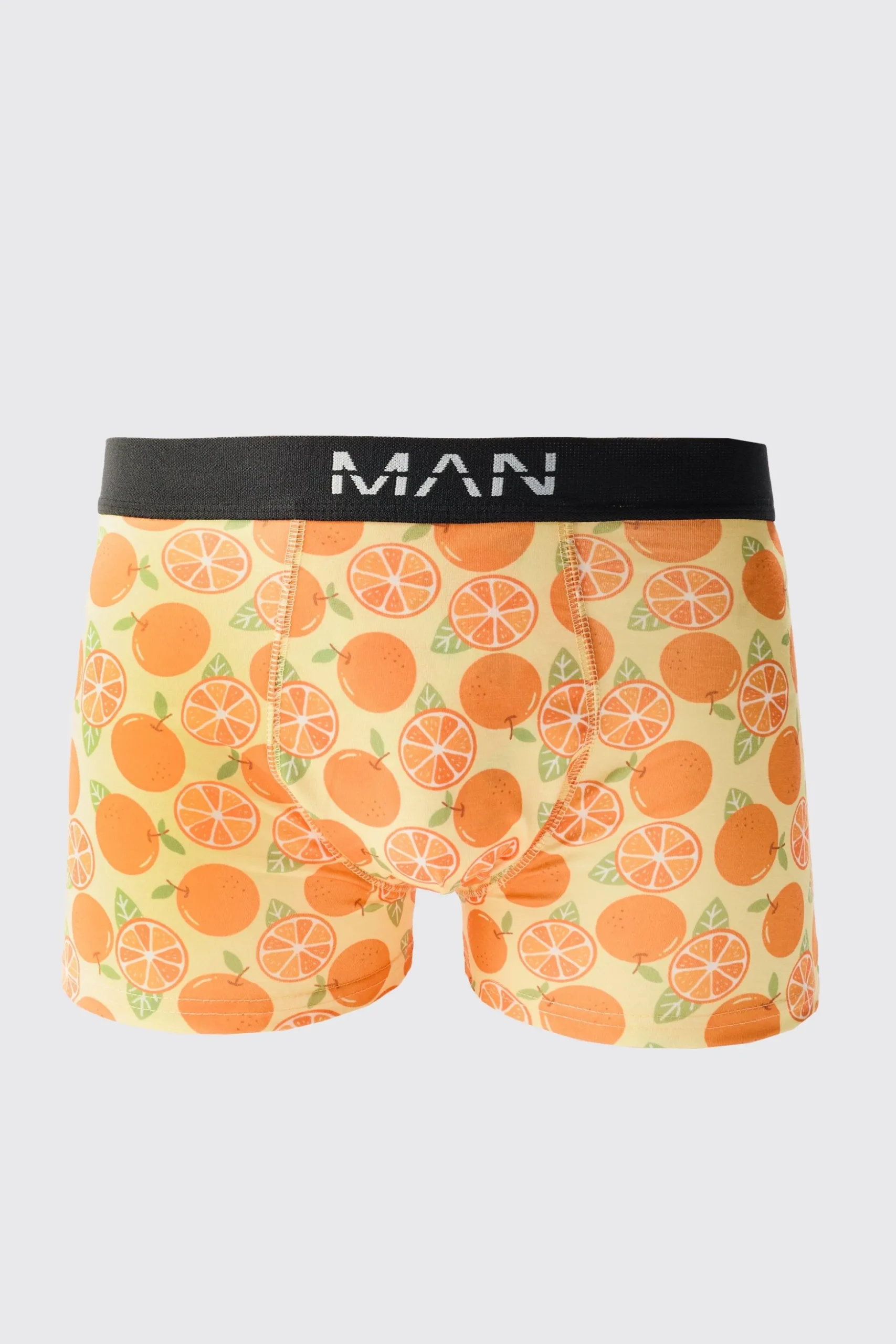3 Pack Orange Print Boxers | BoohooMAN UK