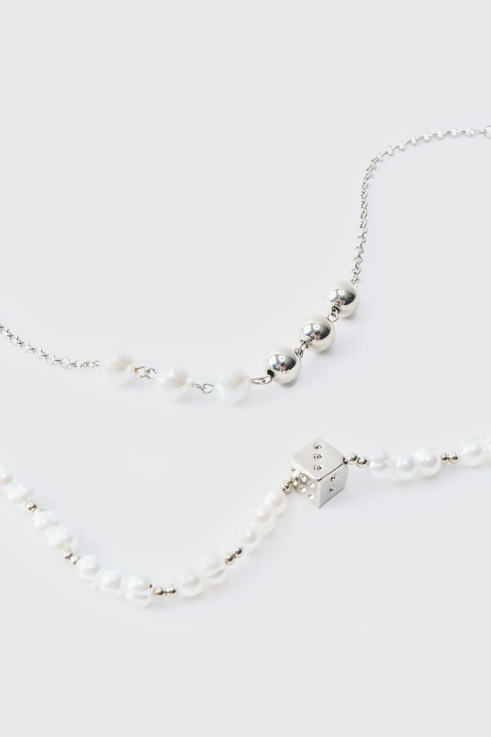 2 Pack Pearl And Dice Pendant Bracelets | BoohooMAN UK