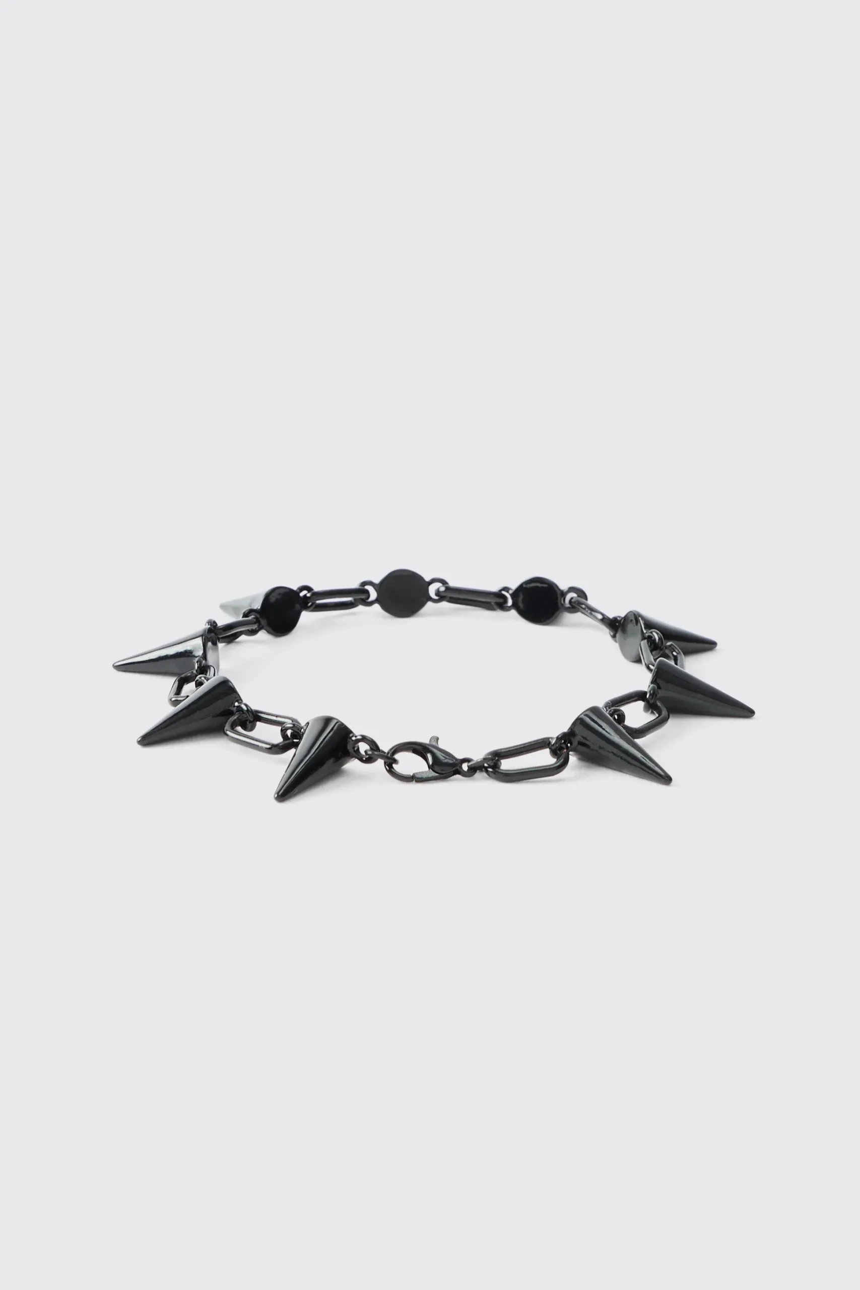 2 Pack Spike Chain Bracelets | BoohooMAN UK