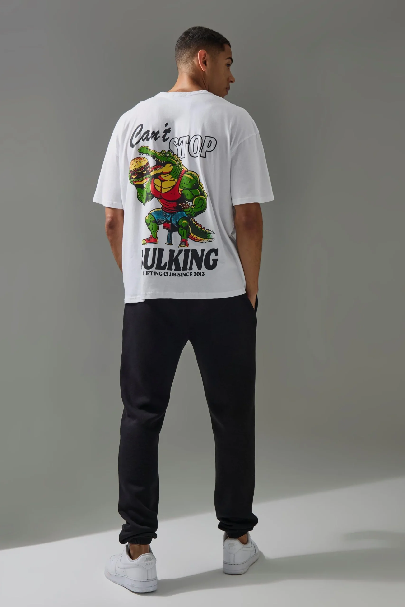 Active Oversized Can't Stop Bulking T-shirt | BoohooMAN UK