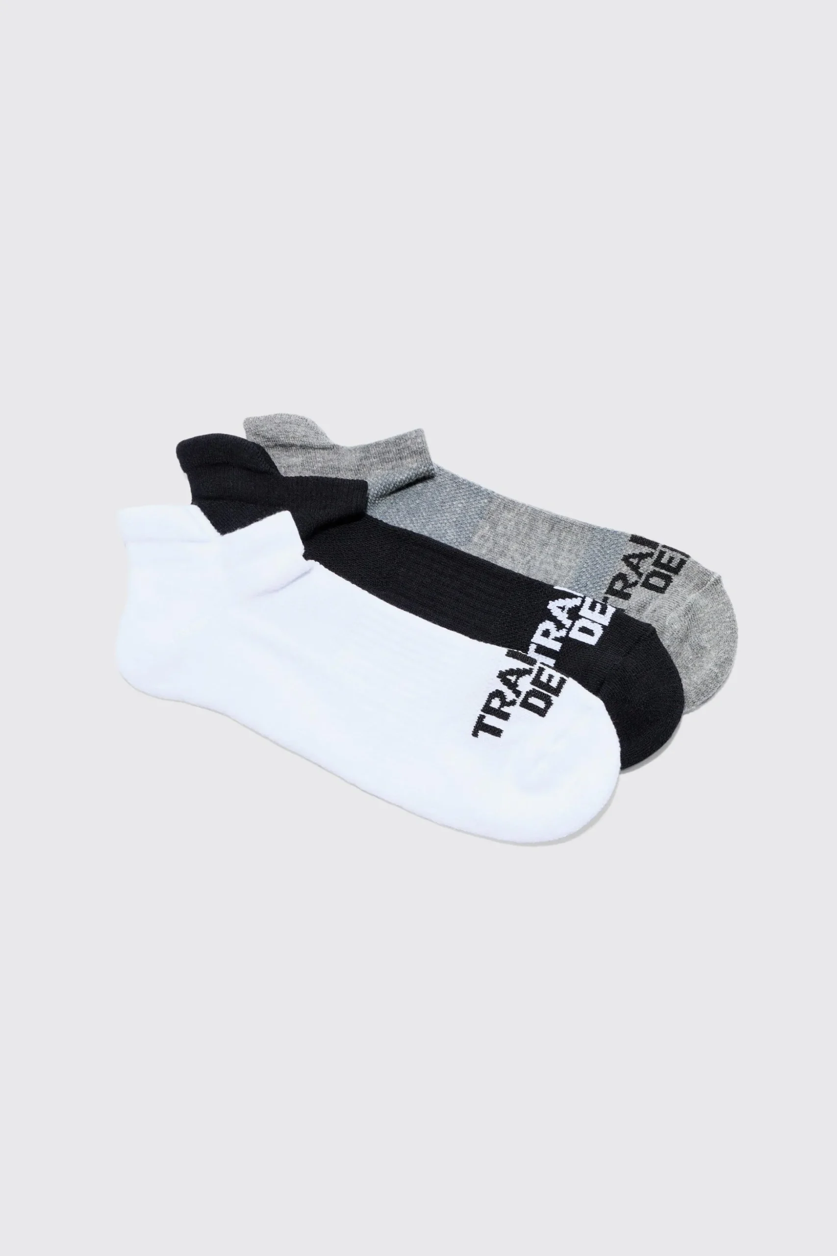 Active Training Dept Cushioned Trainer 3 Pack Socks | BoohooMAN UK