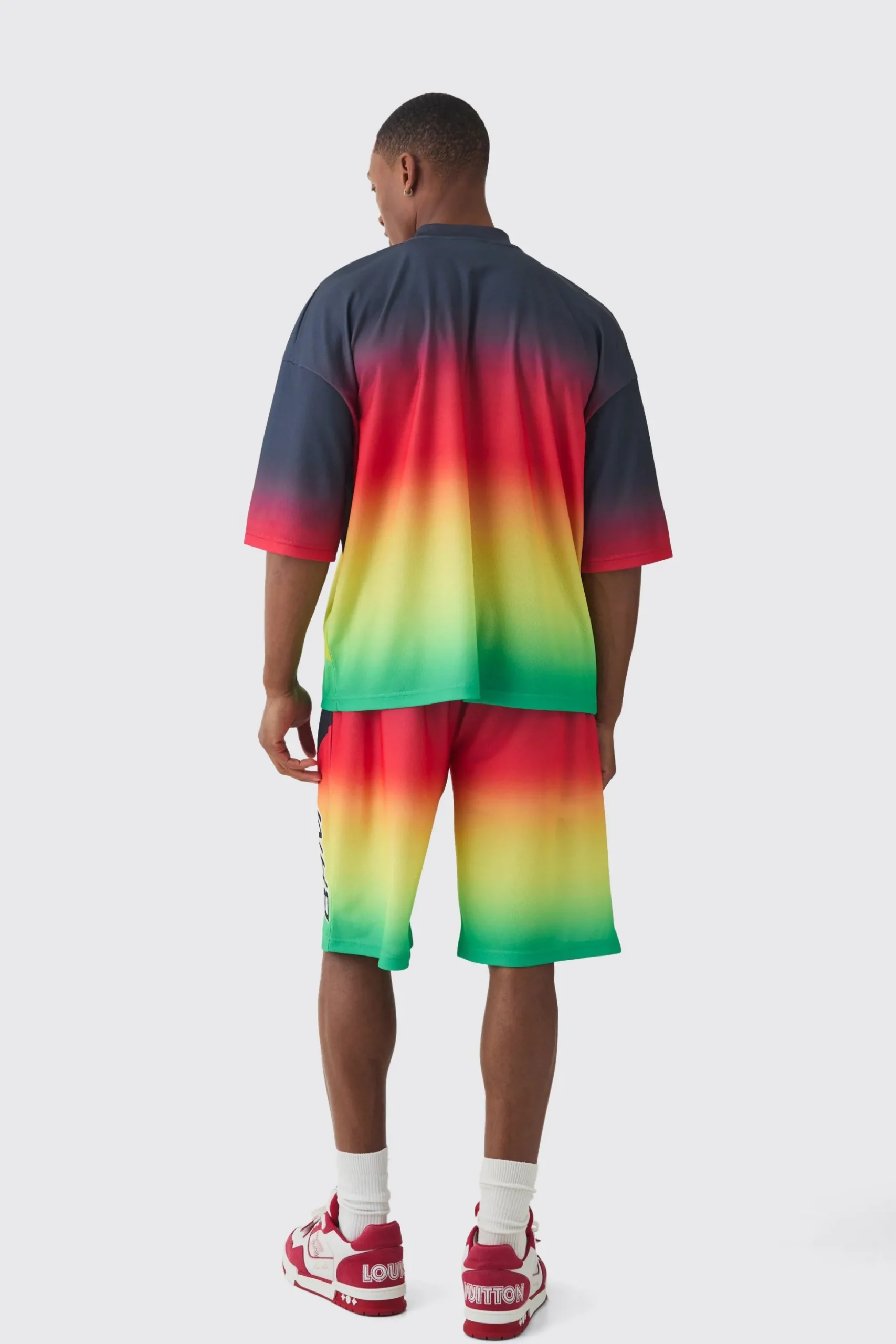 Applique Moto Mesh Long Length Basketball Shorts | BoohooMAN UK