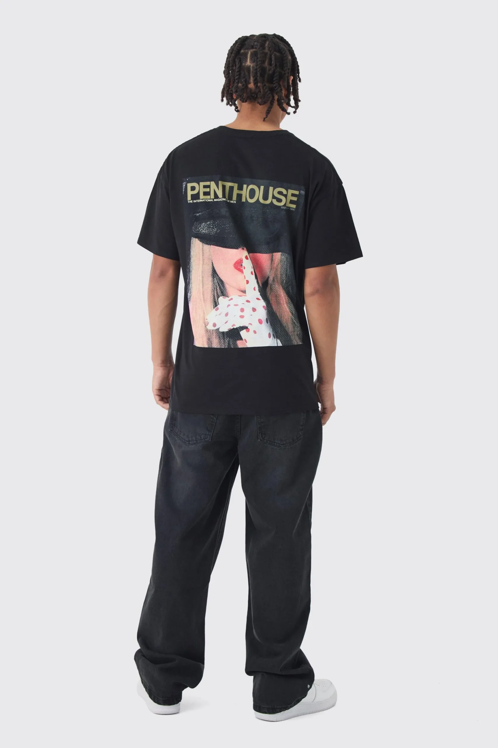 Baggy Rigid Jean In Washed Black | BoohooMAN UK