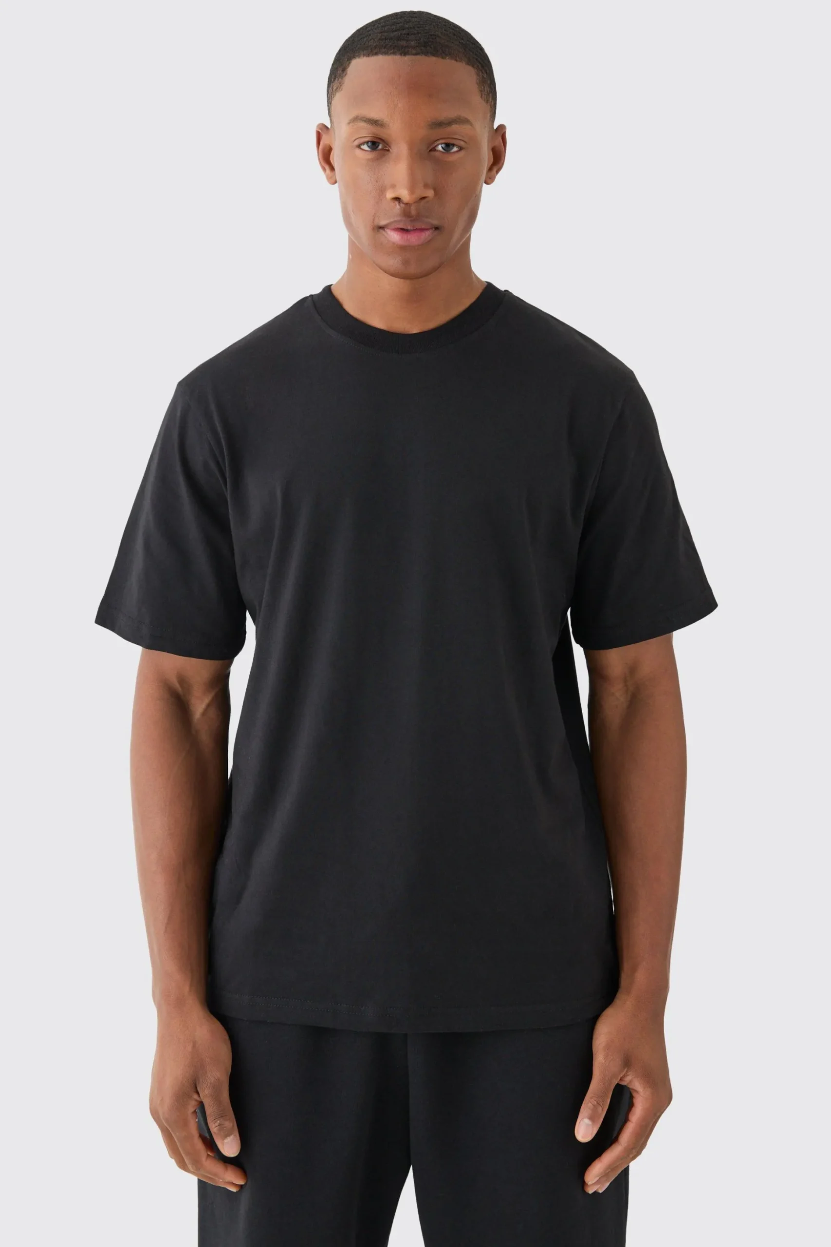 Basic Crew Neck T-shirt | BoohooMAN UK