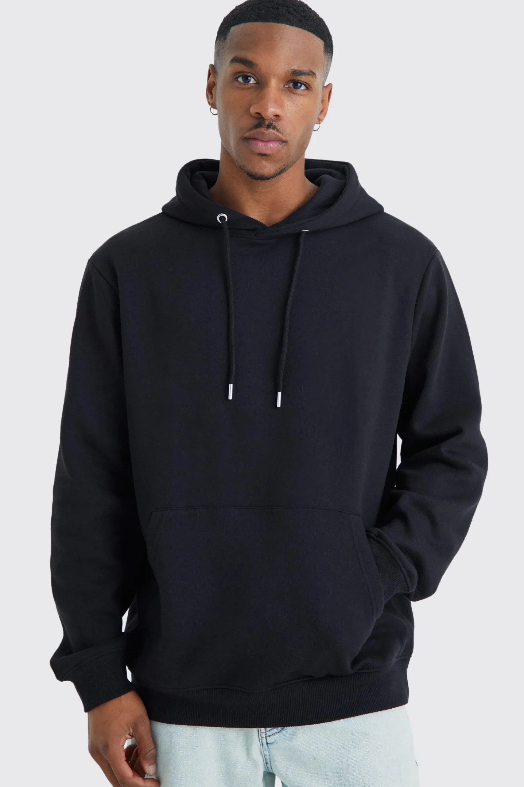 Basic Over The Head Hoodie | BoohooMAN UK