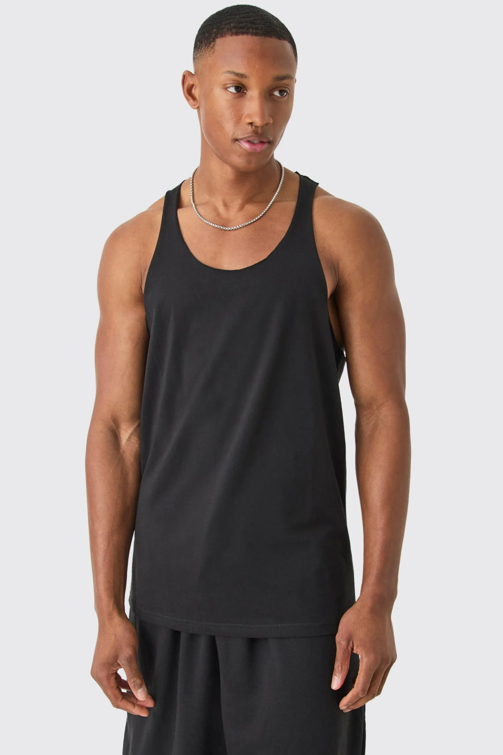 Basic Racer Back Vest | BoohooMAN UK