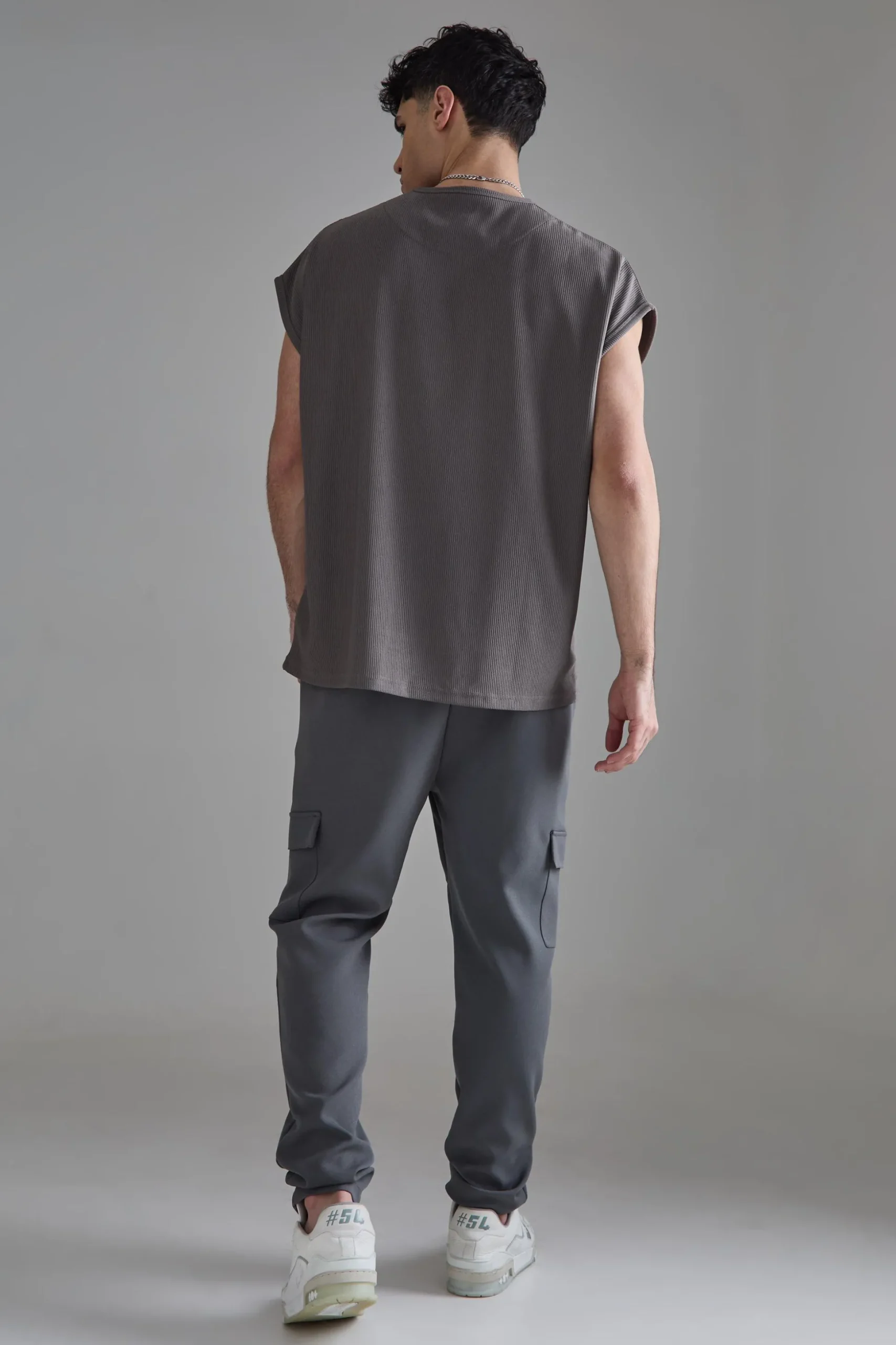 Batwing Ottoman Rib T-Shirt | BoohooMAN UK