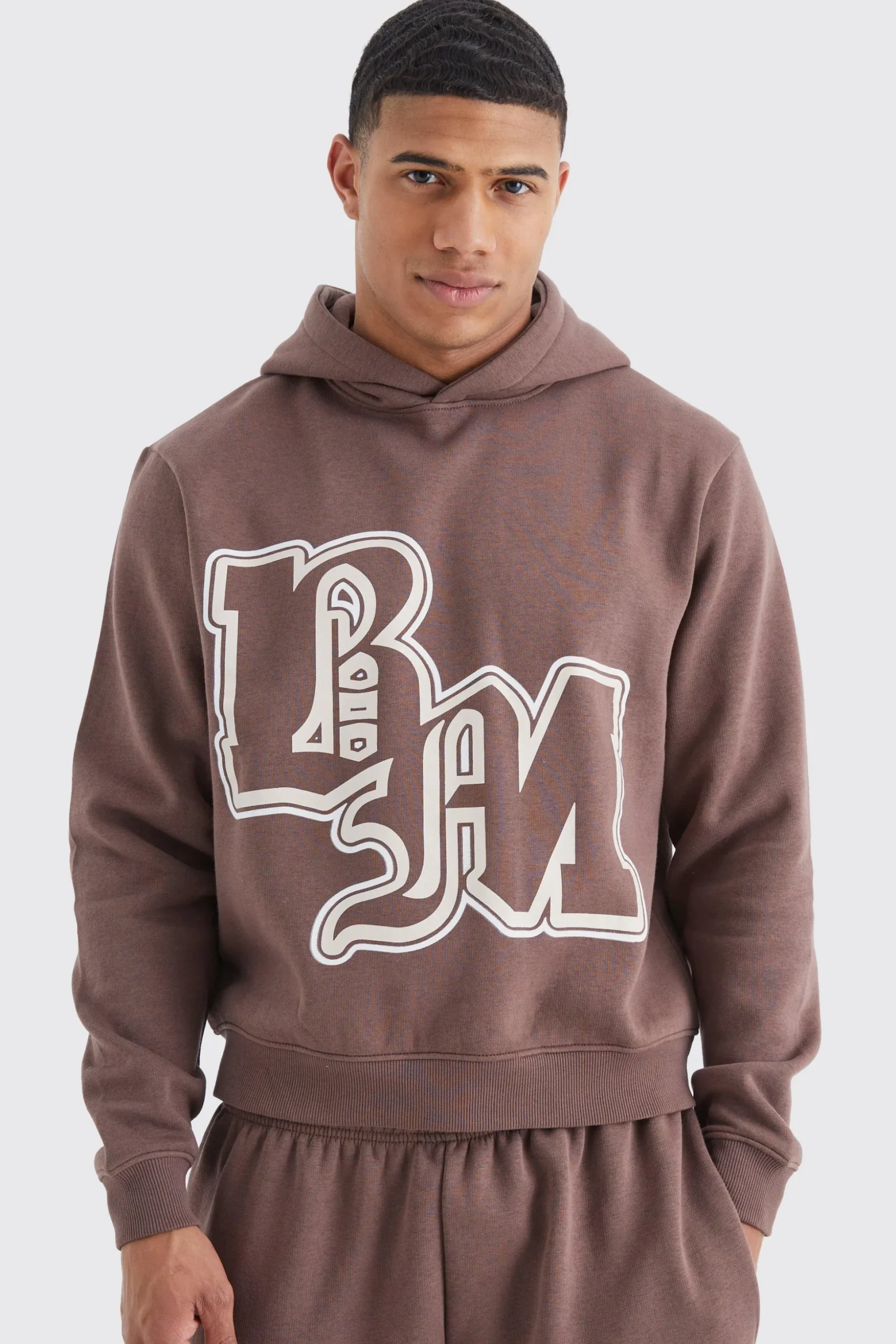 Boxy Bm Print Tracksuit | BoohooMAN UK