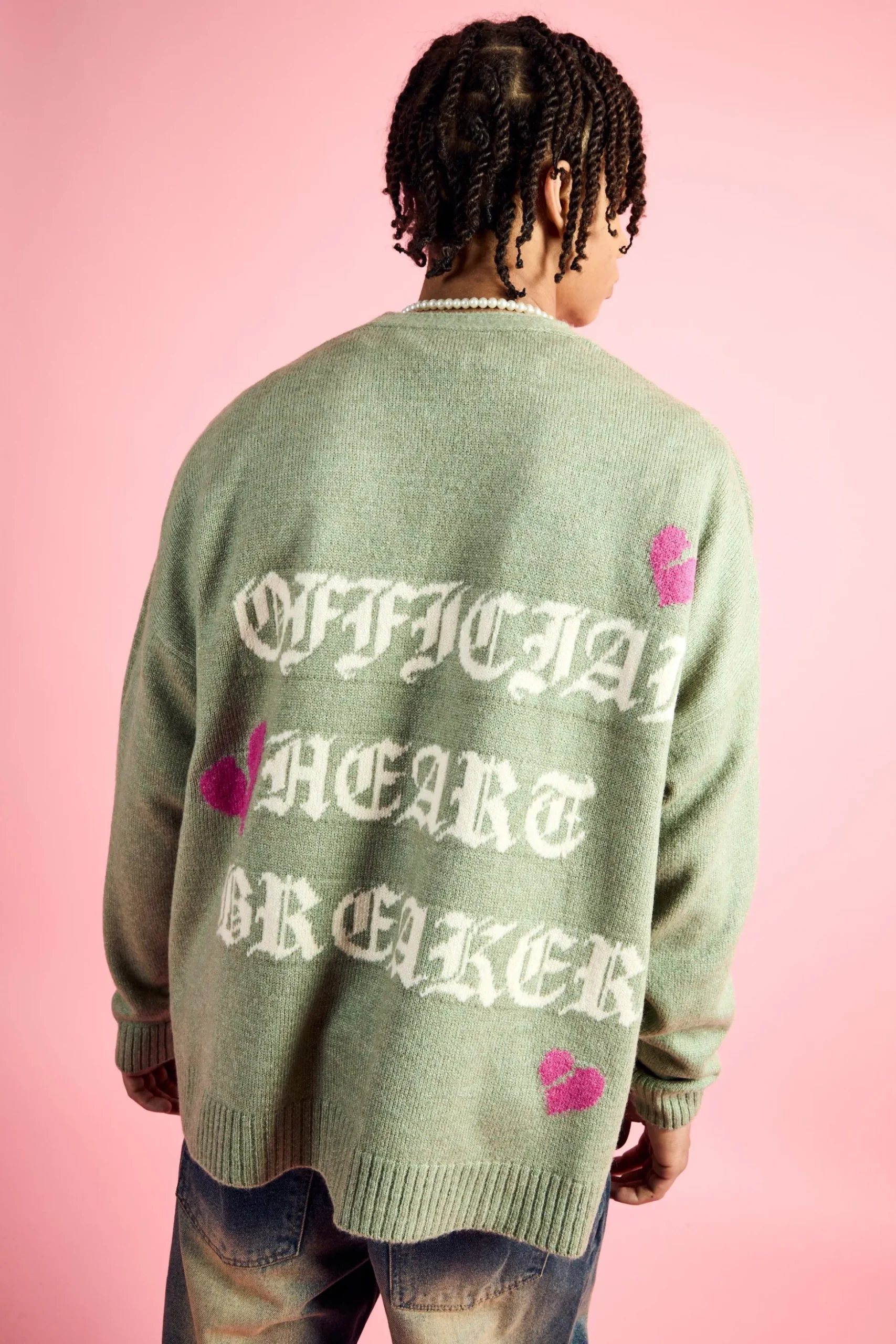 Boxy Fit Brushed Knit Skeleton Cardigan | BoohooMAN UK