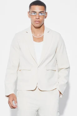 Boxy Fit Single Breasted Plain Suit Jacket | BoohooMAN UK