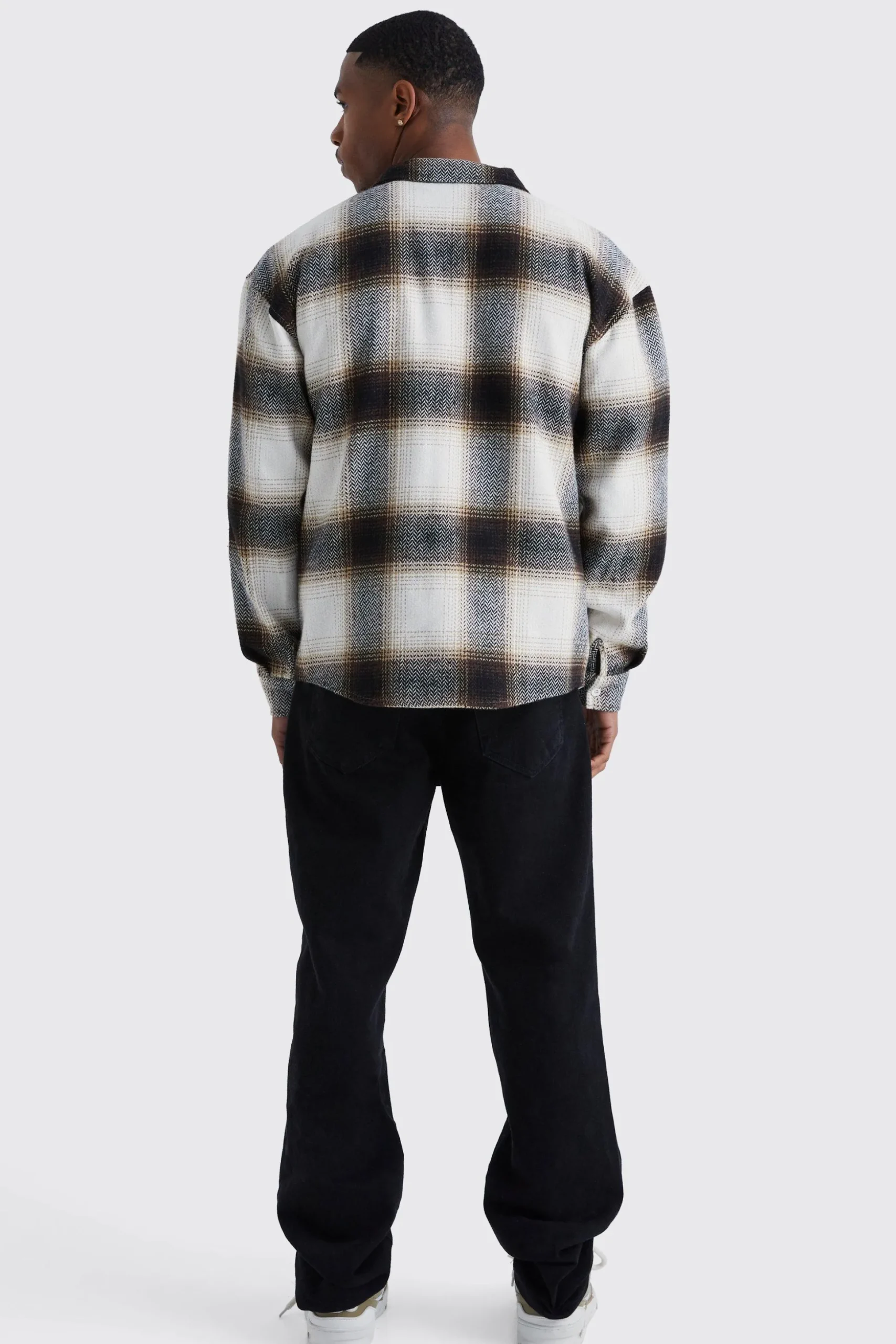 Boxy Flannel Check Shirt | BoohooMAN UK