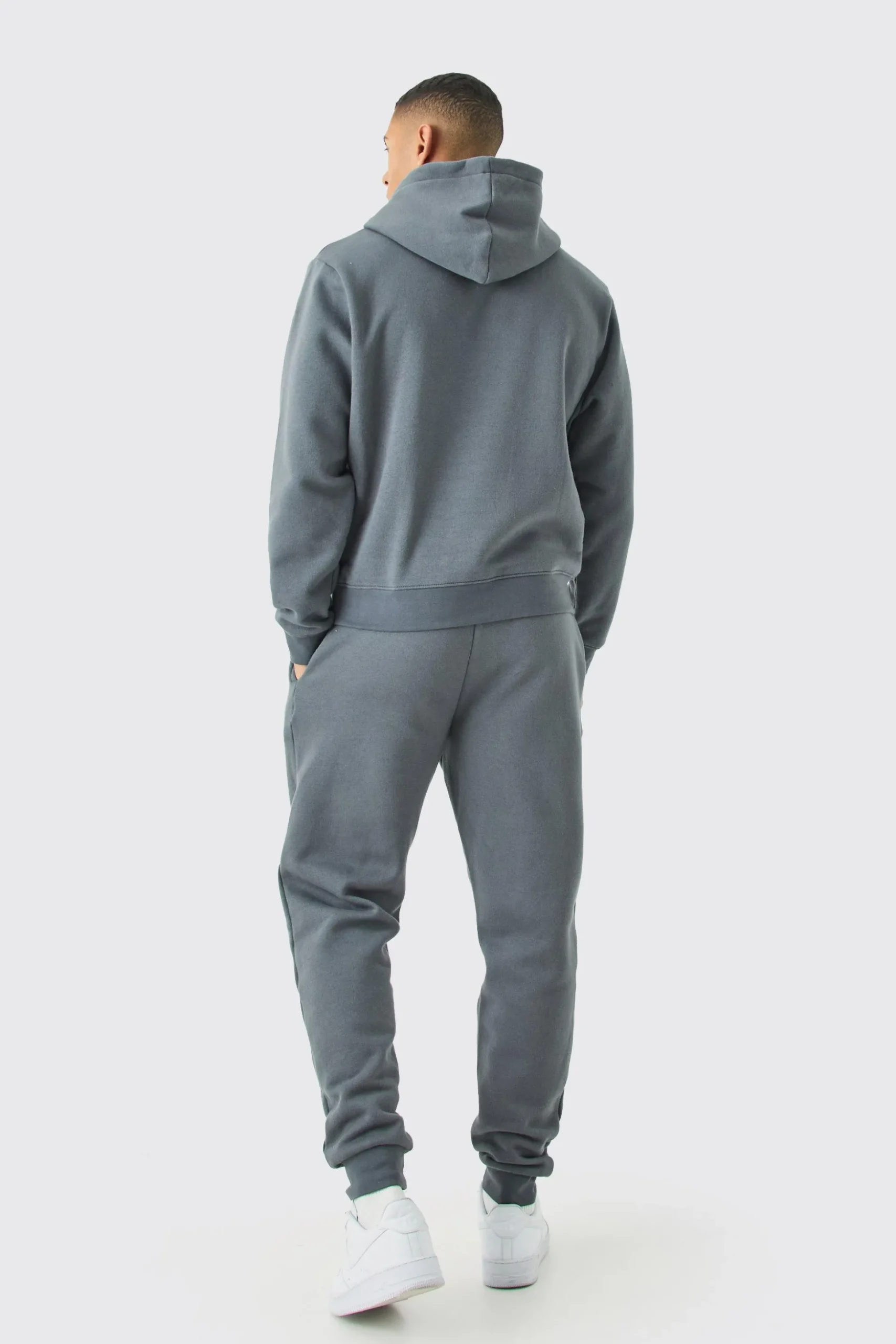 Boxy Hooded Tracksuit | BoohooMAN UK