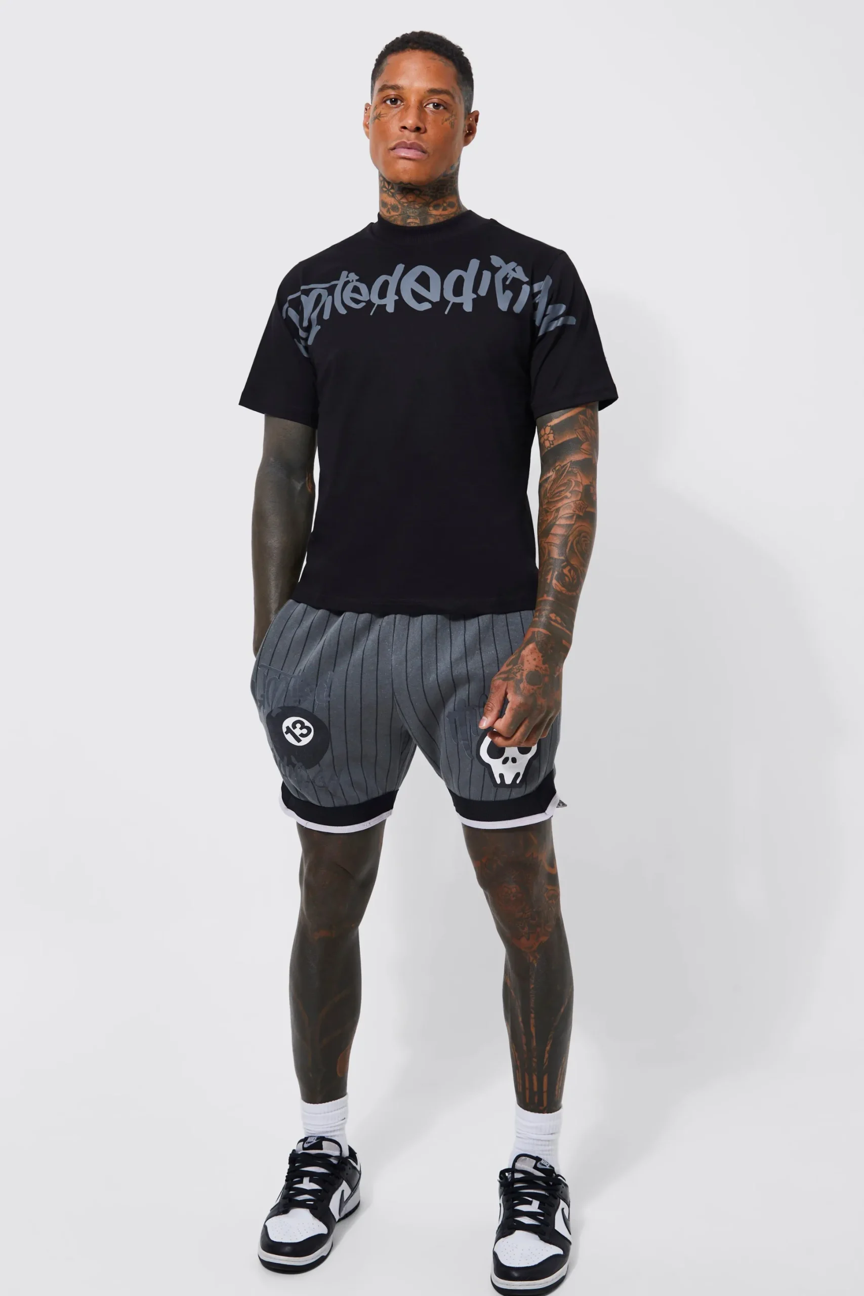 Boxy Limited Basketball T-shirt And Short Set | BoohooMAN UK