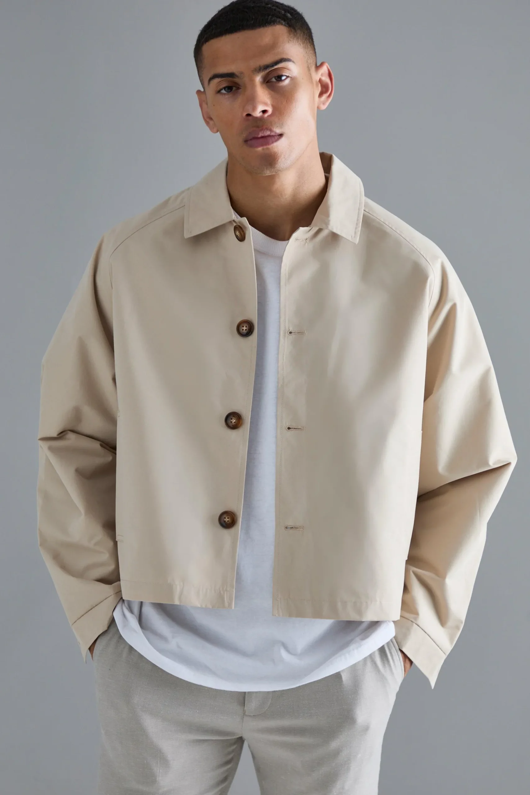 Boxy Oversized Trench Coat | BoohooMAN UK