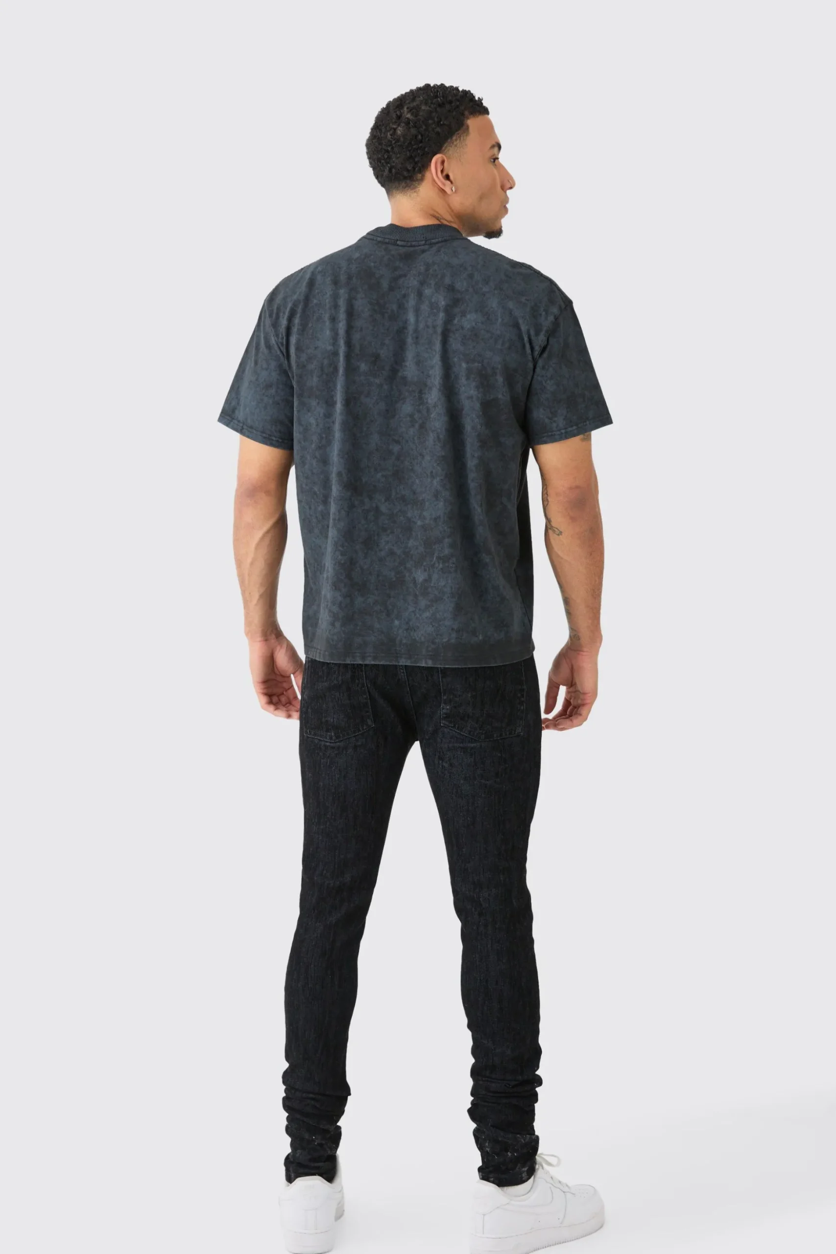 Brushed Denim Jacket And Jeans | BoohooMAN UK