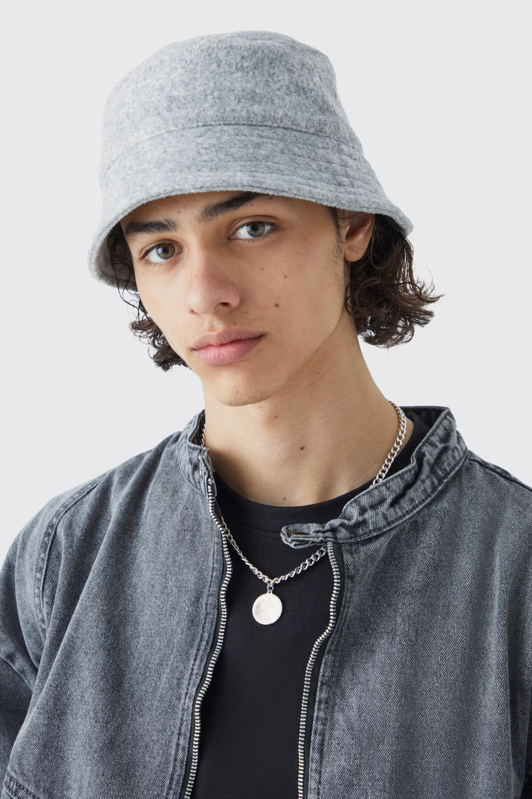 Brushed Heavyweight Bucket Hat | BoohooMAN UK
