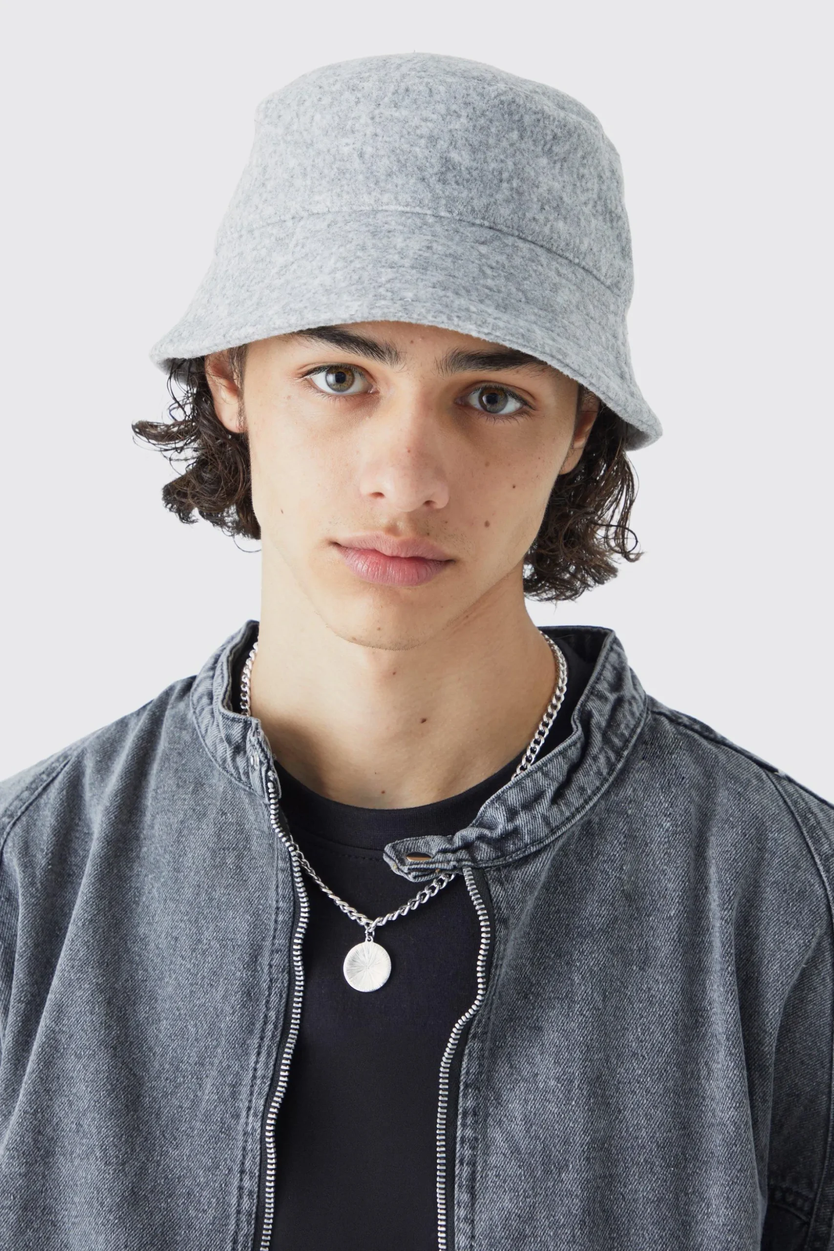 Brushed Heavyweight Bucket Hat | BoohooMAN UK