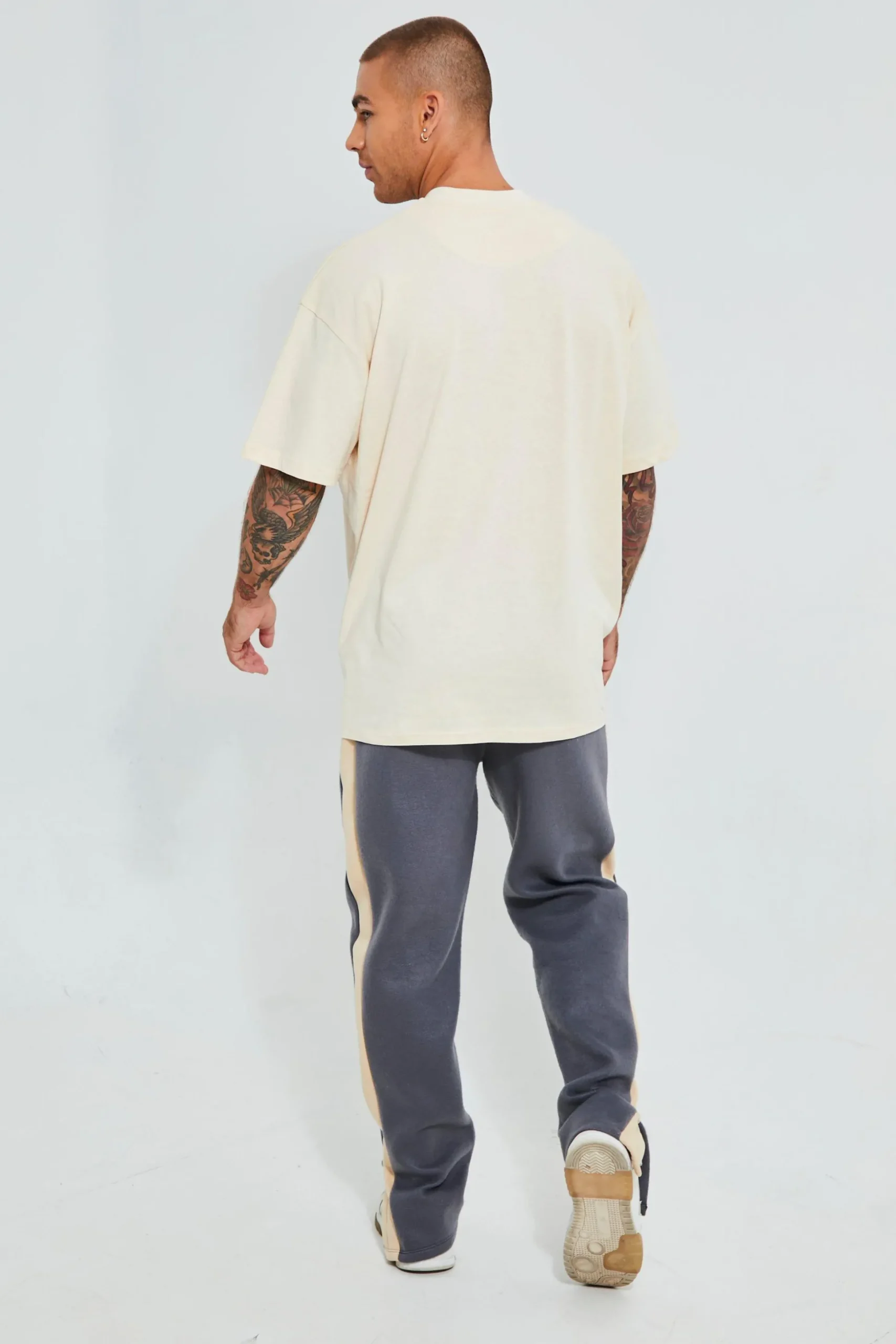 Brushed Panelled Split Hem Jogger | BoohooMAN UK