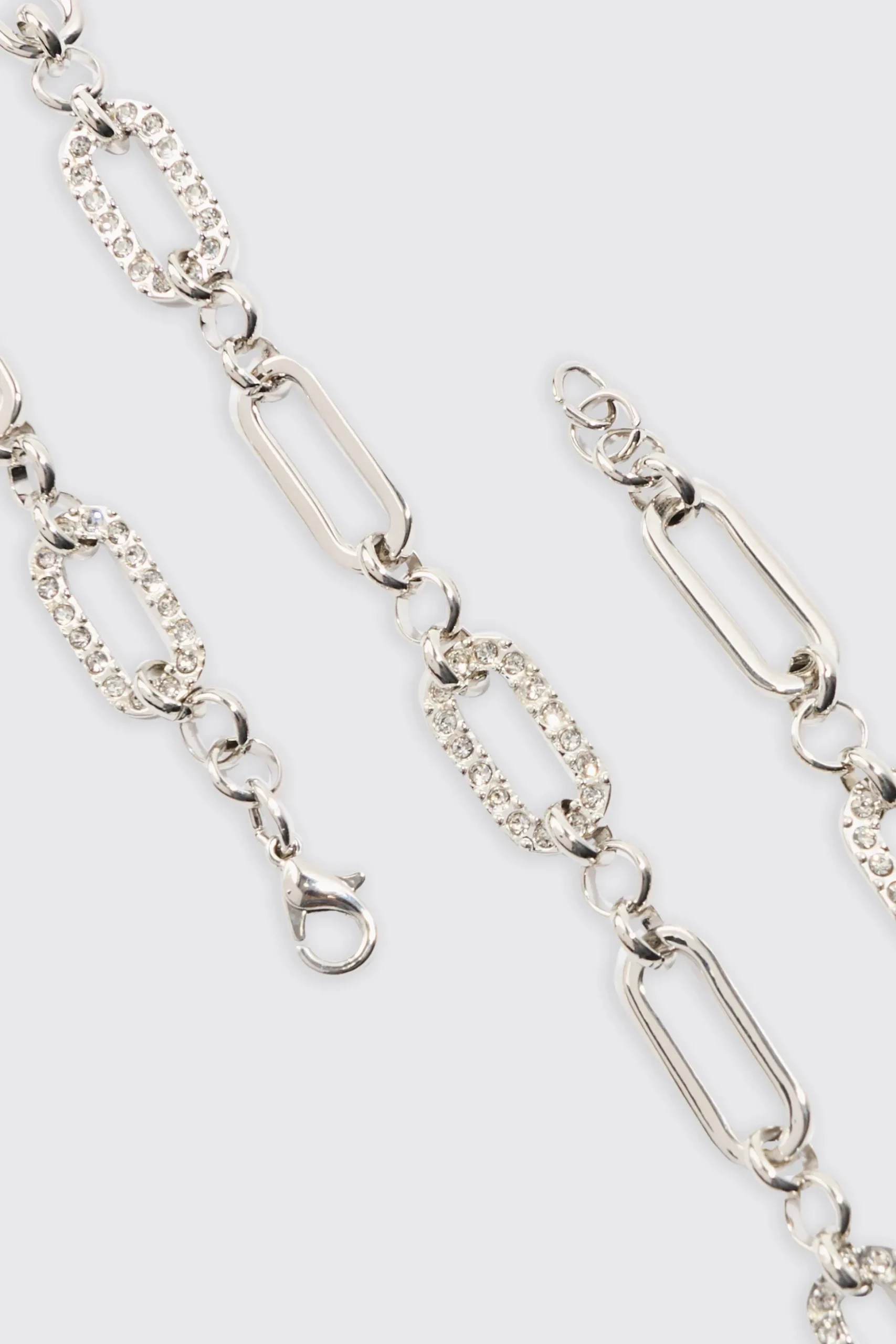 Chain Link Necklace In Silver | BoohooMAN UK