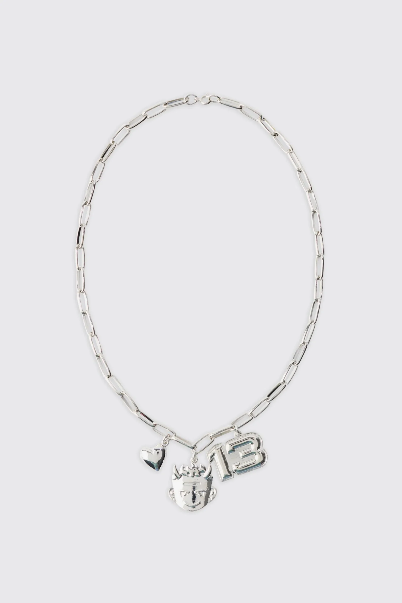 Chunky Chain Metal Necklace | BoohooMAN UK