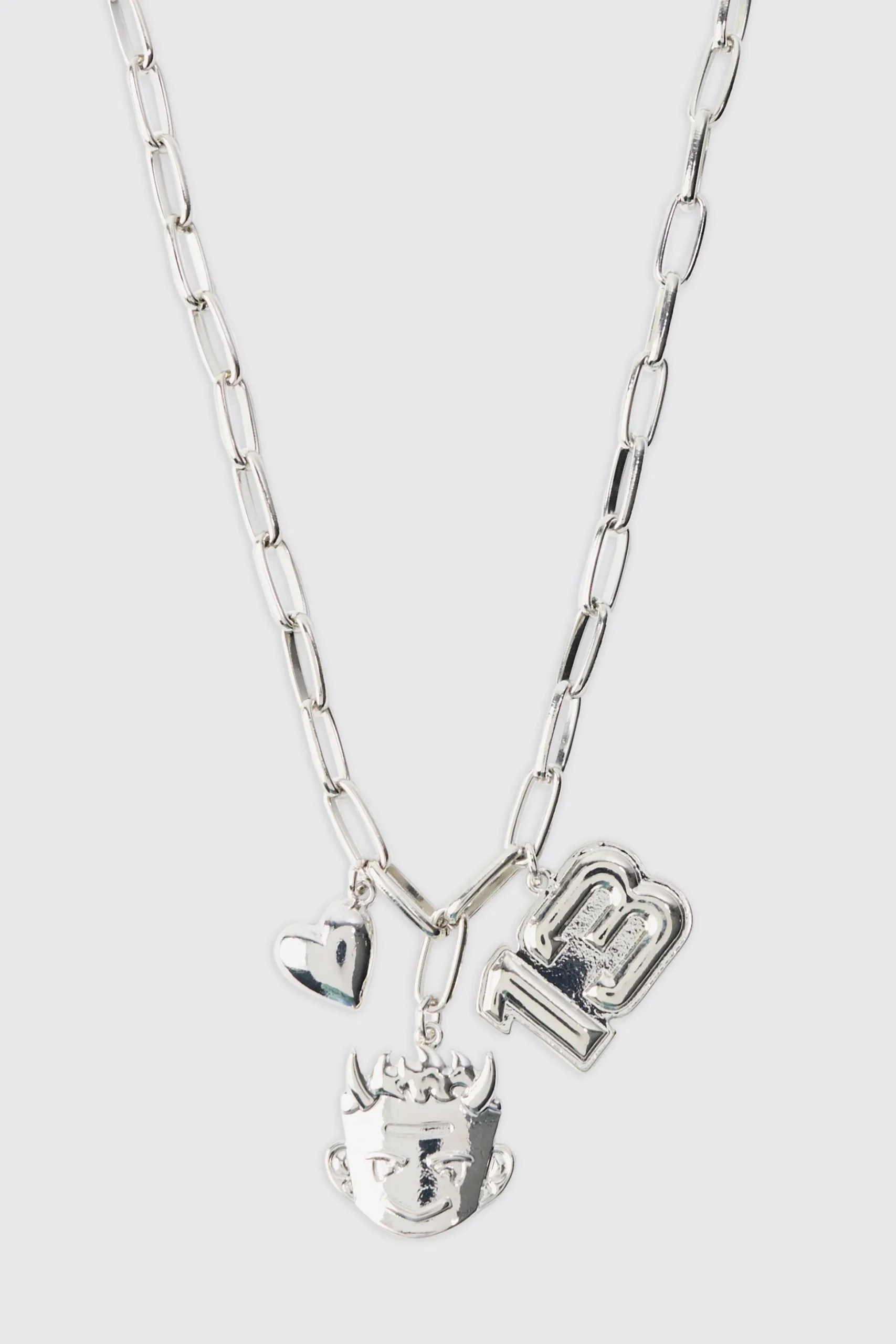 Chunky Chain Metal Necklace | BoohooMAN UK