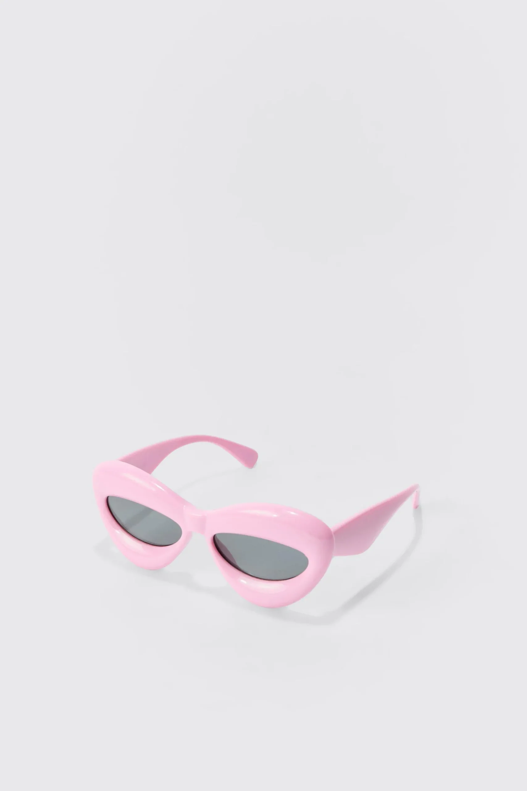 Chunky Frame Sunglasses In Pink | BoohooMAN UK