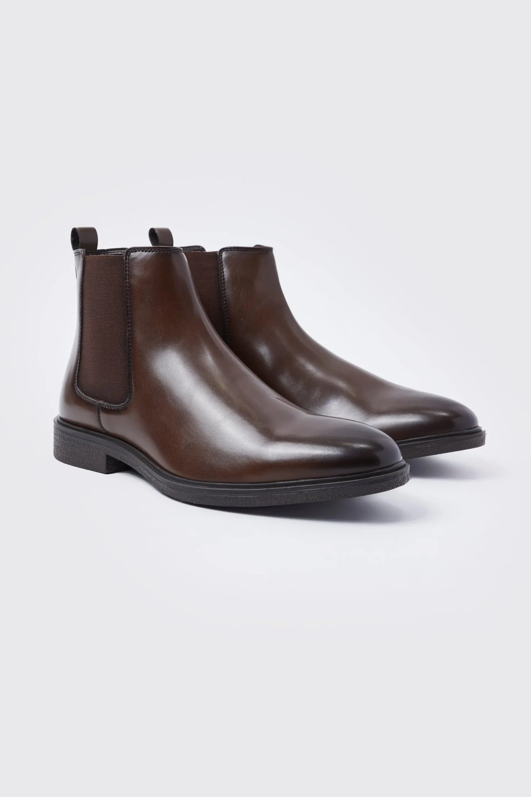 Classic Faux Leather Chelsea Boots | BoohooMAN UK