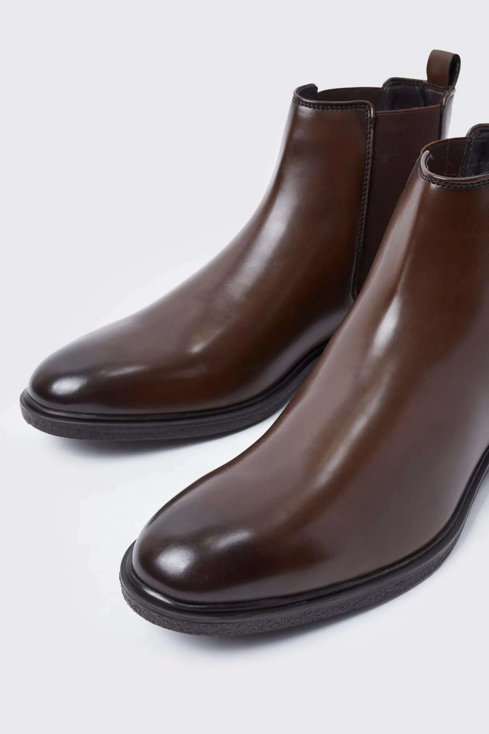 Classic Faux Leather Chelsea Boots | BoohooMAN UK
