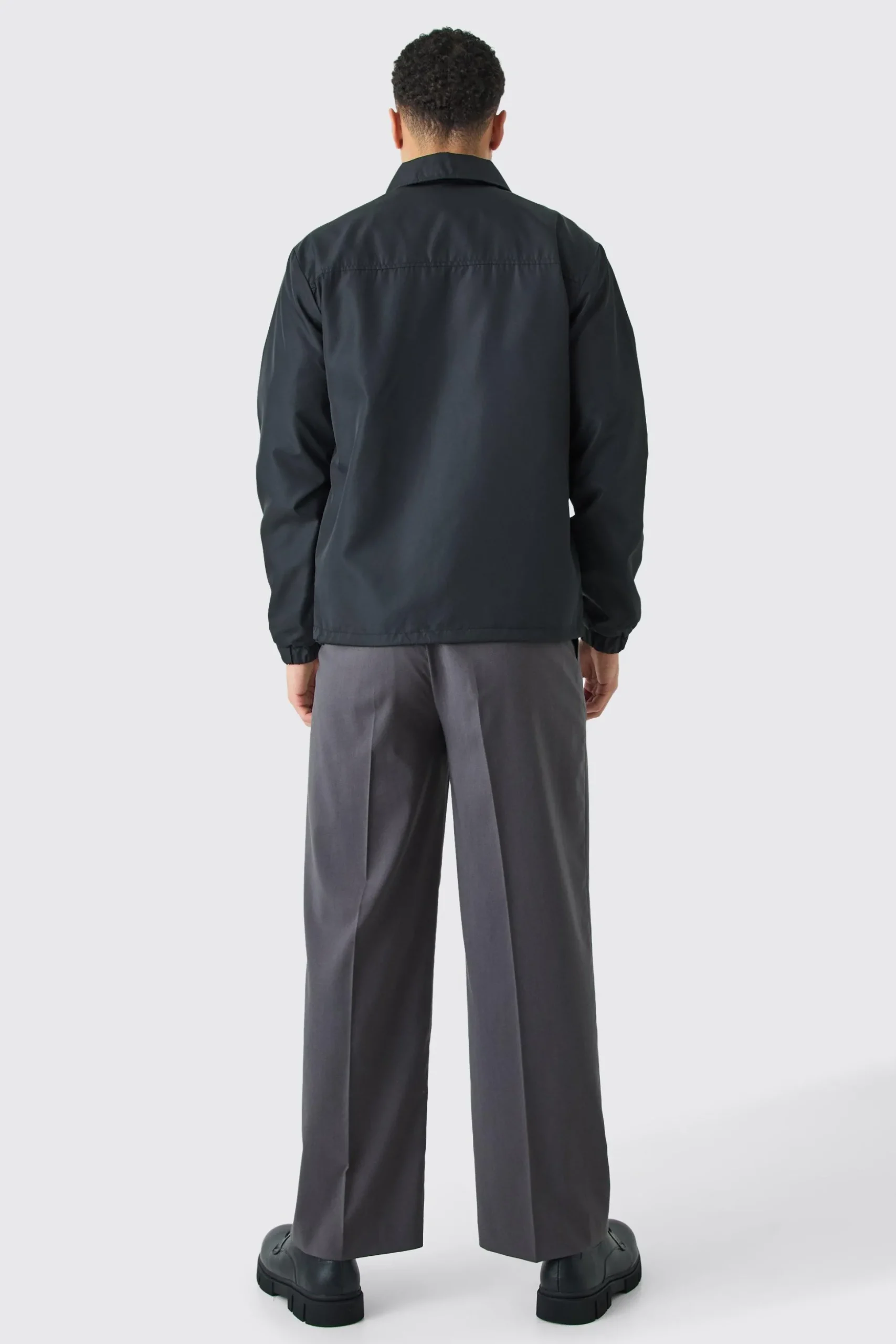 Collared Coach Jacket | BoohooMAN UK