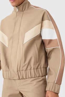 Colour Block Relaxed Fit Tailored Track Smart Set | BoohooMAN UK