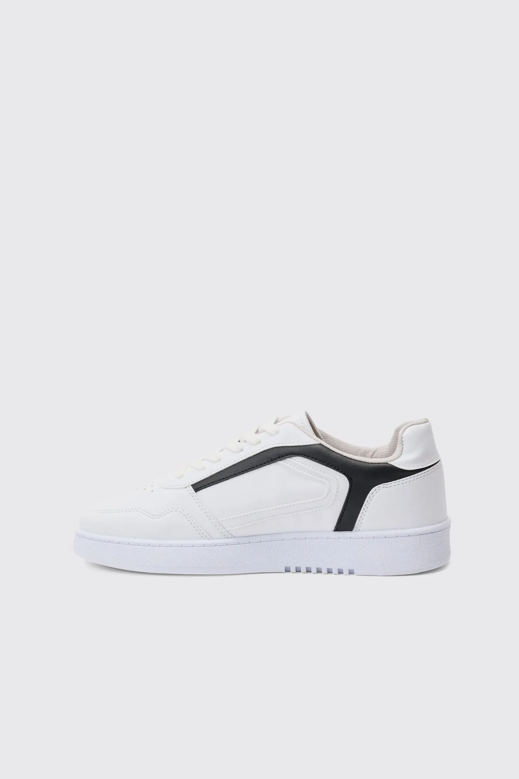 Contrast Panel Chunky Trainers In Black | BoohooMAN UK