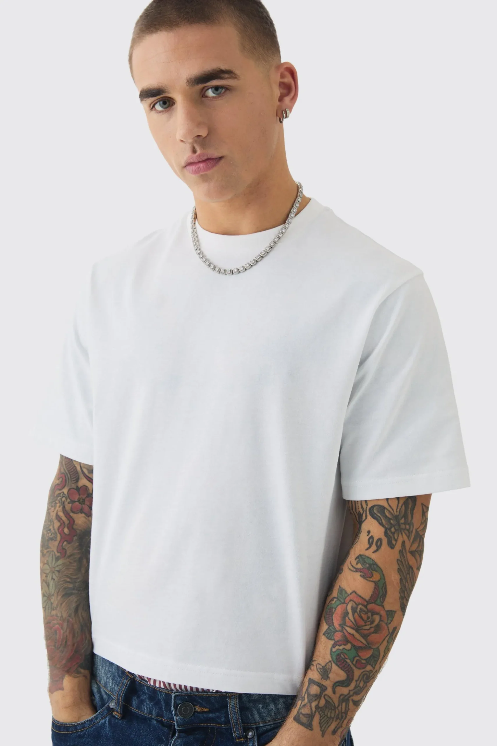 Crew Neck Baby T-shirt | BoohooMAN UK