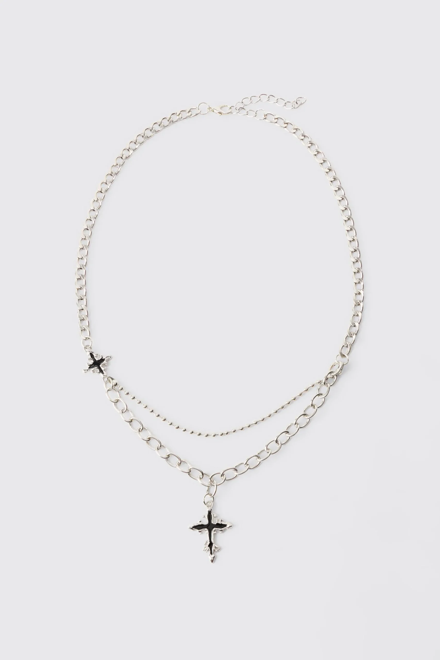 Cross Pendant Necklace | BoohooMAN UK