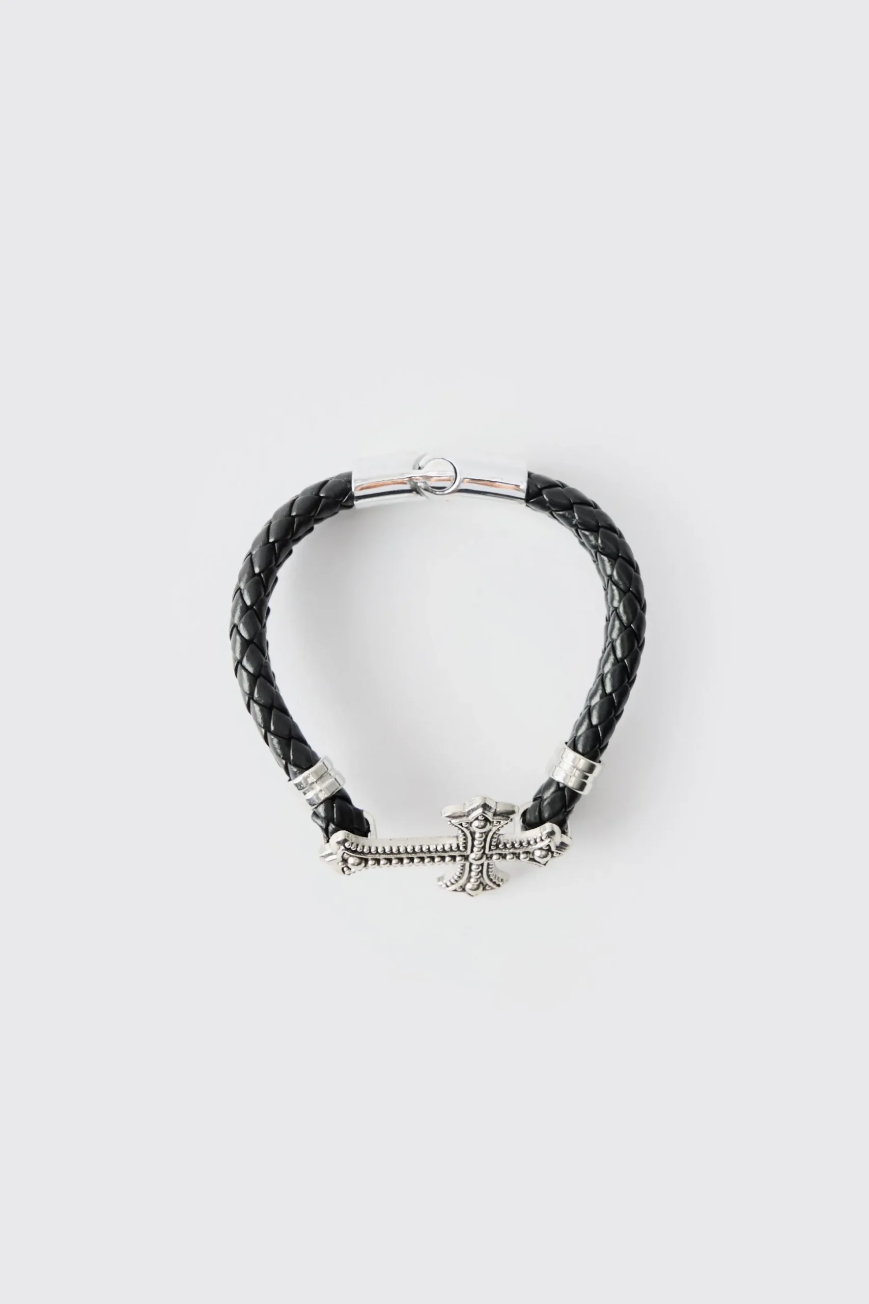 Cross Rope Bracelet | BoohooMAN UK