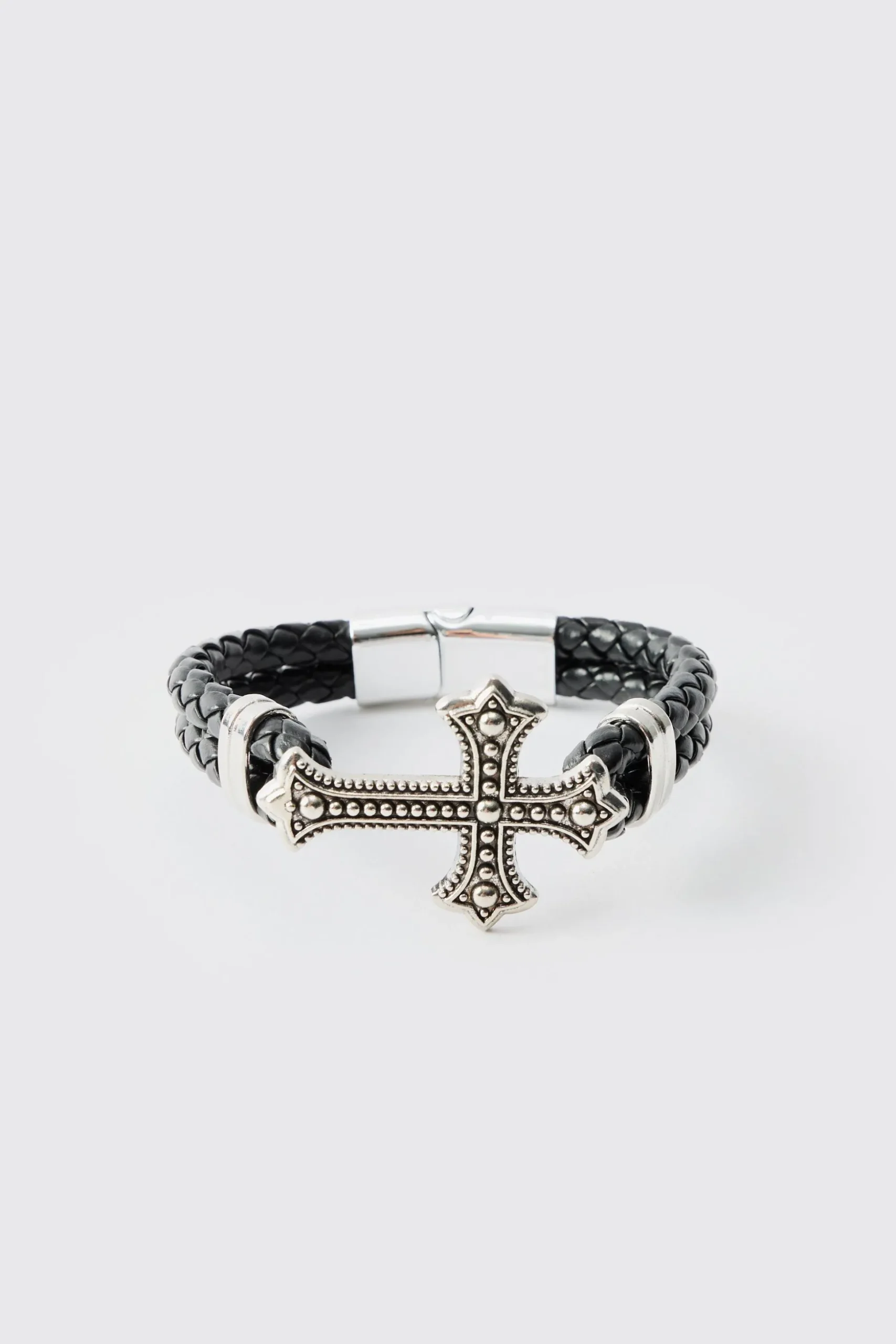 Cross Rope Bracelet | BoohooMAN UK