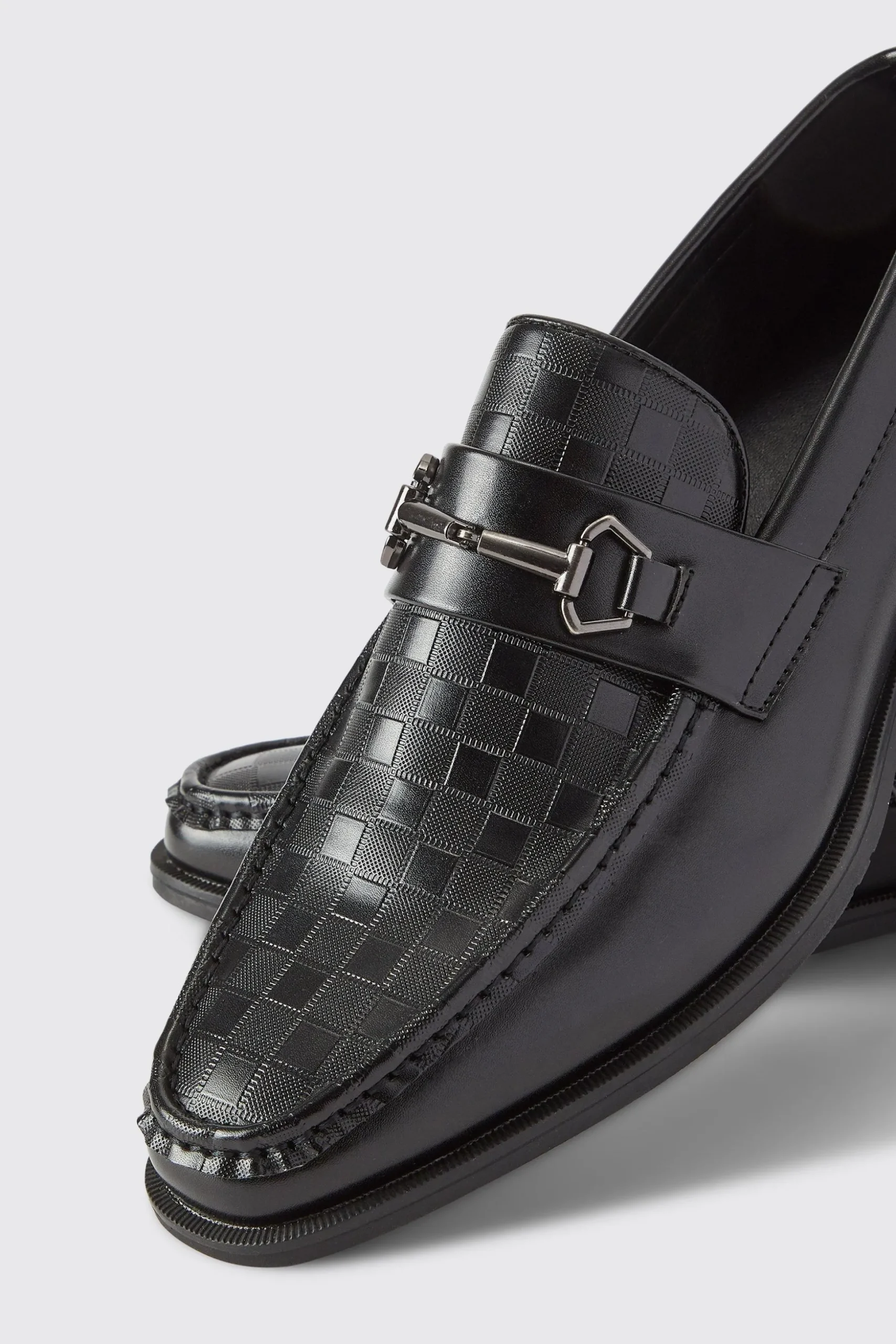 Debossed Snaffle Loafer | BoohooMAN UK