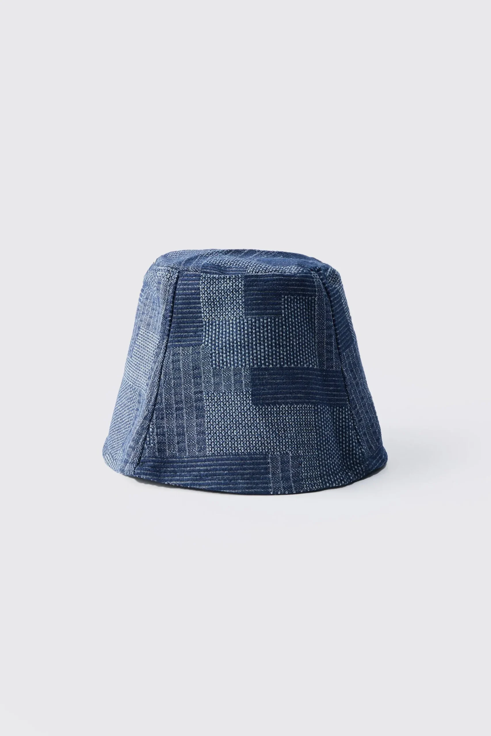 Denim Patchwork Bucket Hat | BoohooMAN UK