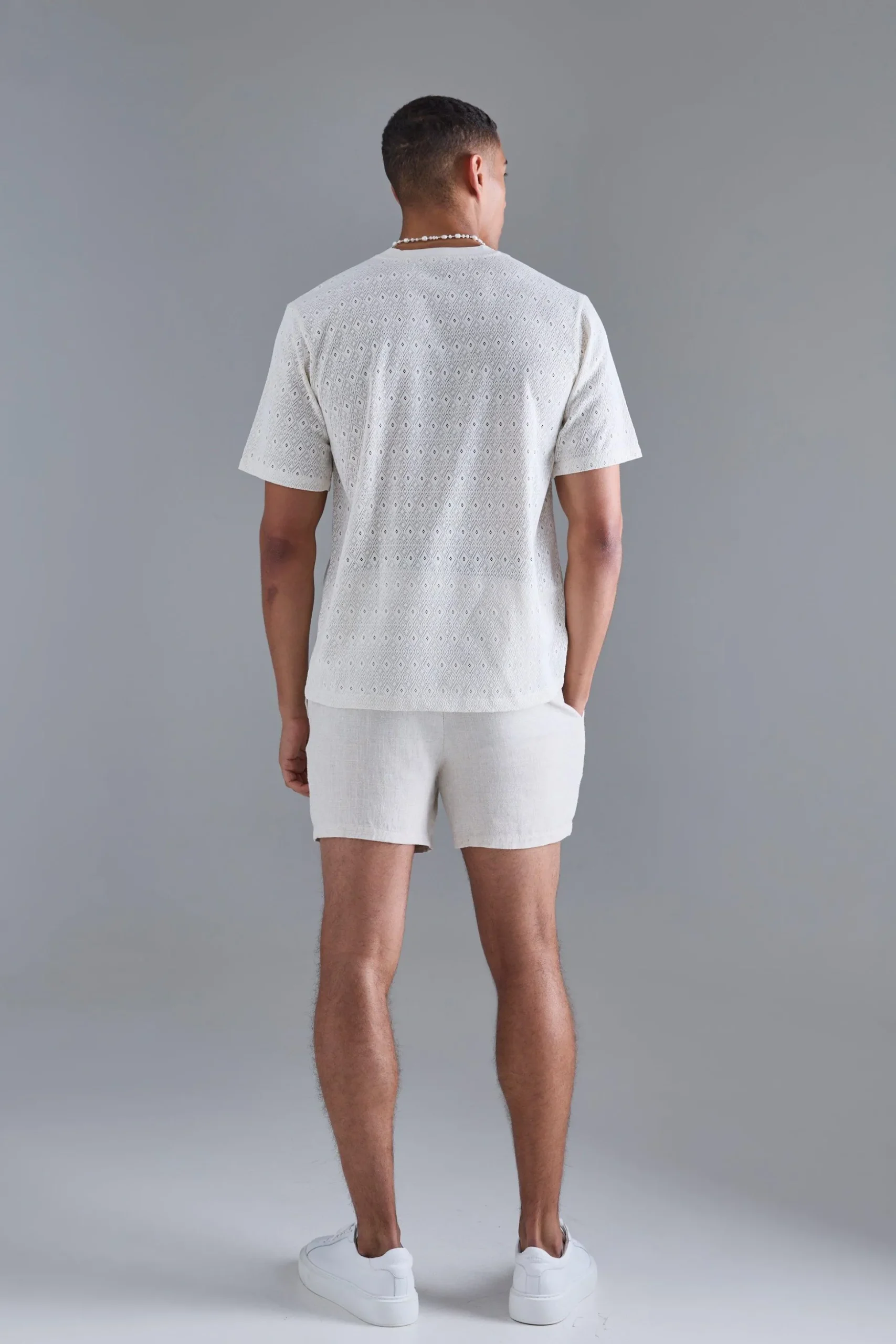 Diamond Crochet T-shirt | BoohooMAN UK