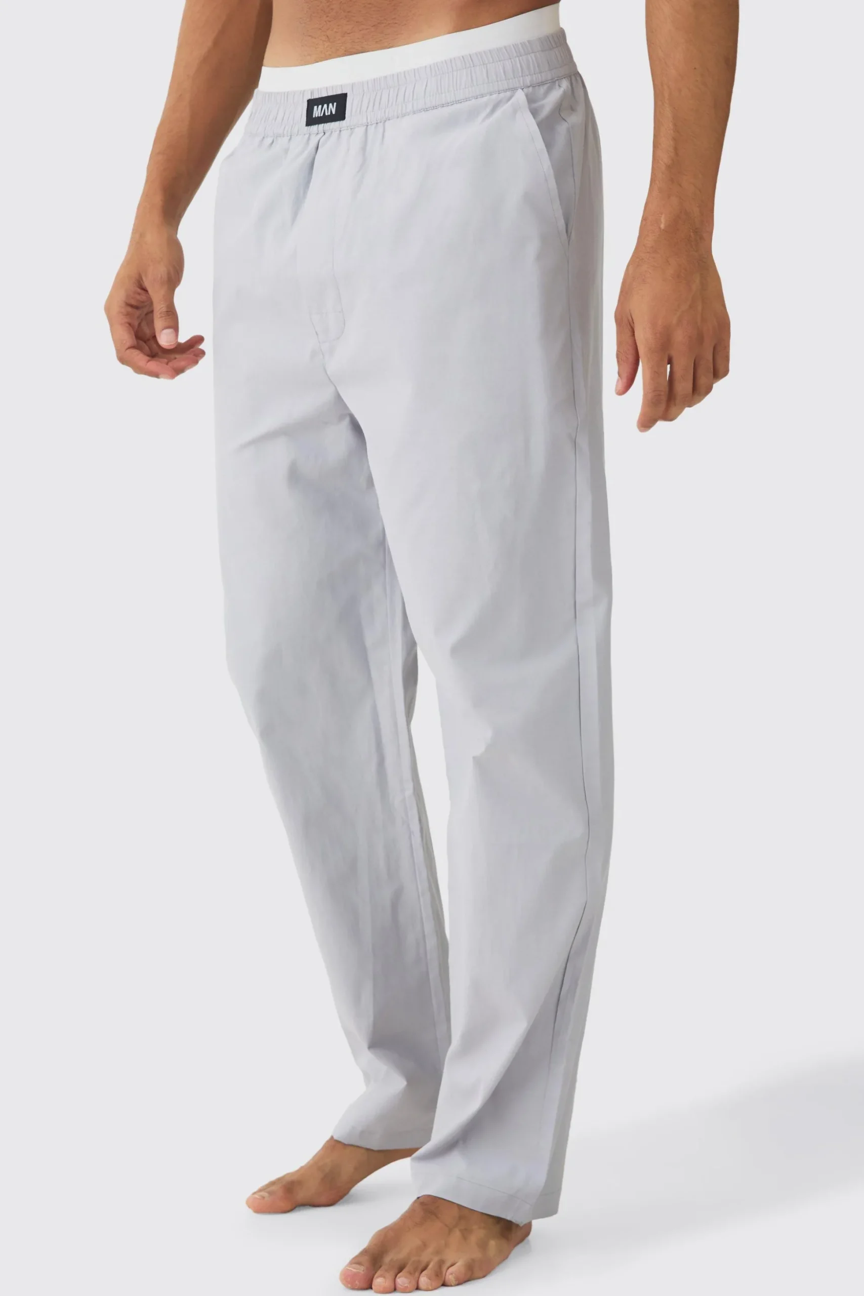 Double Waistband Lounge Bottoms | BoohooMAN UK