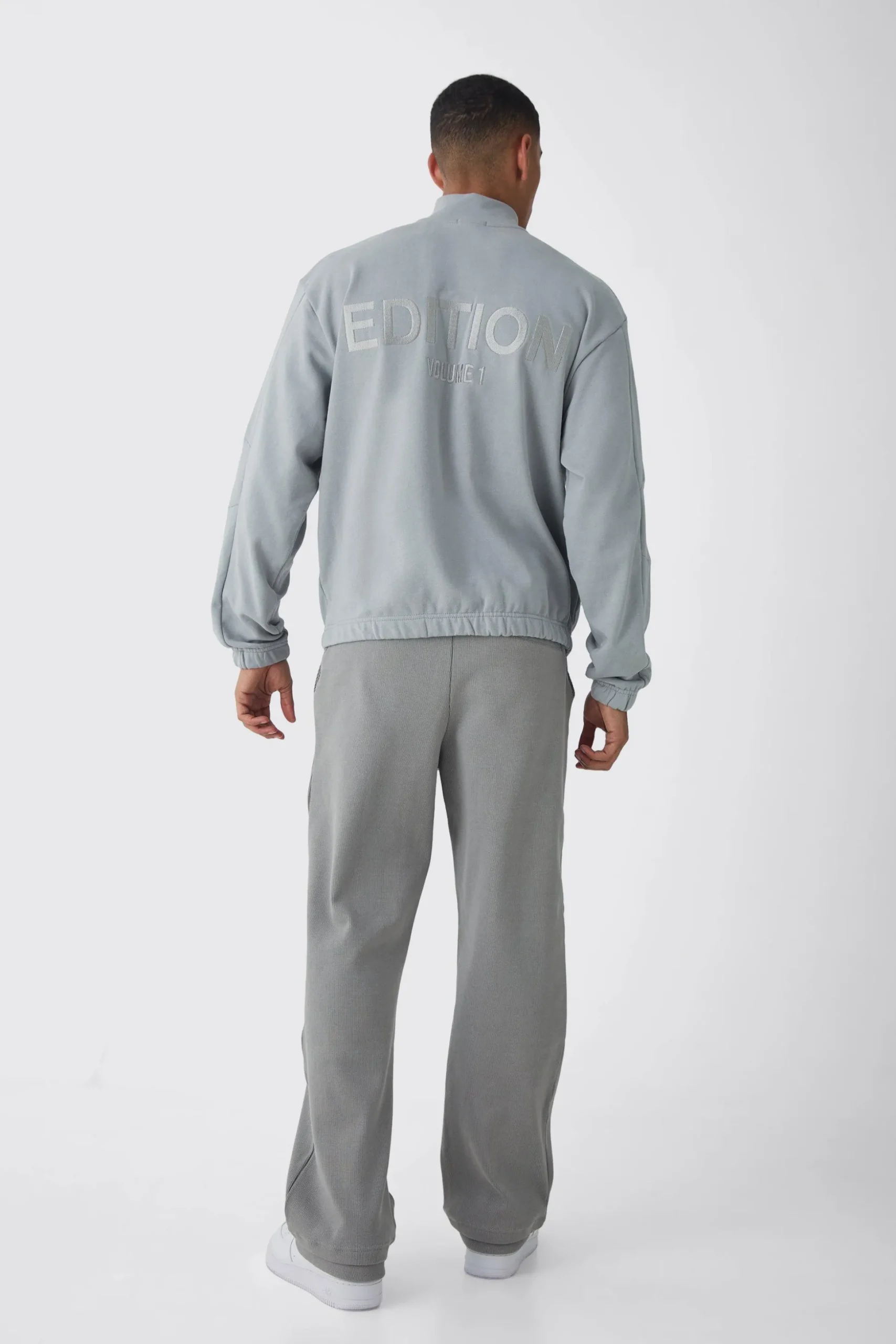 EDITION Oversized Boxy Heavyweight Funnel Neck Sweatshirt | BoohooMAN UK