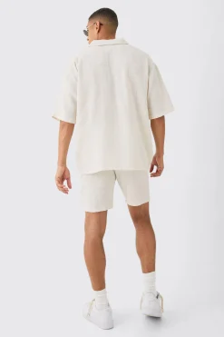 Elastic Waist Textured Comfort Short | BoohooMAN UK